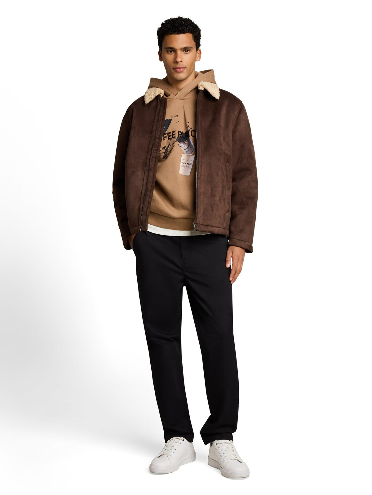 Tom Tailor denim Herren Lederjacken Cool Dark Brown