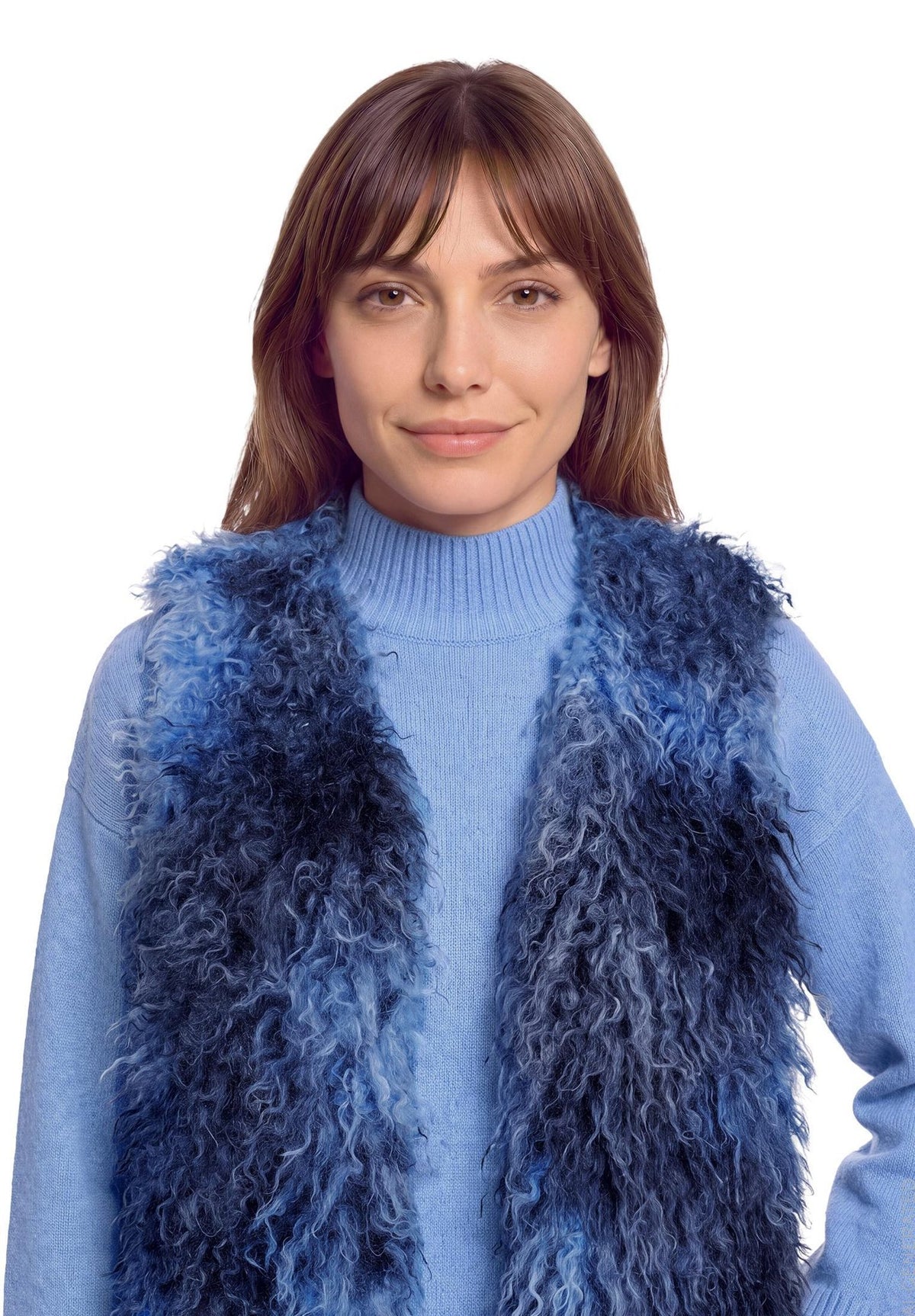 Betty & Co Damen Outdoorwesten Light Blue/Dark