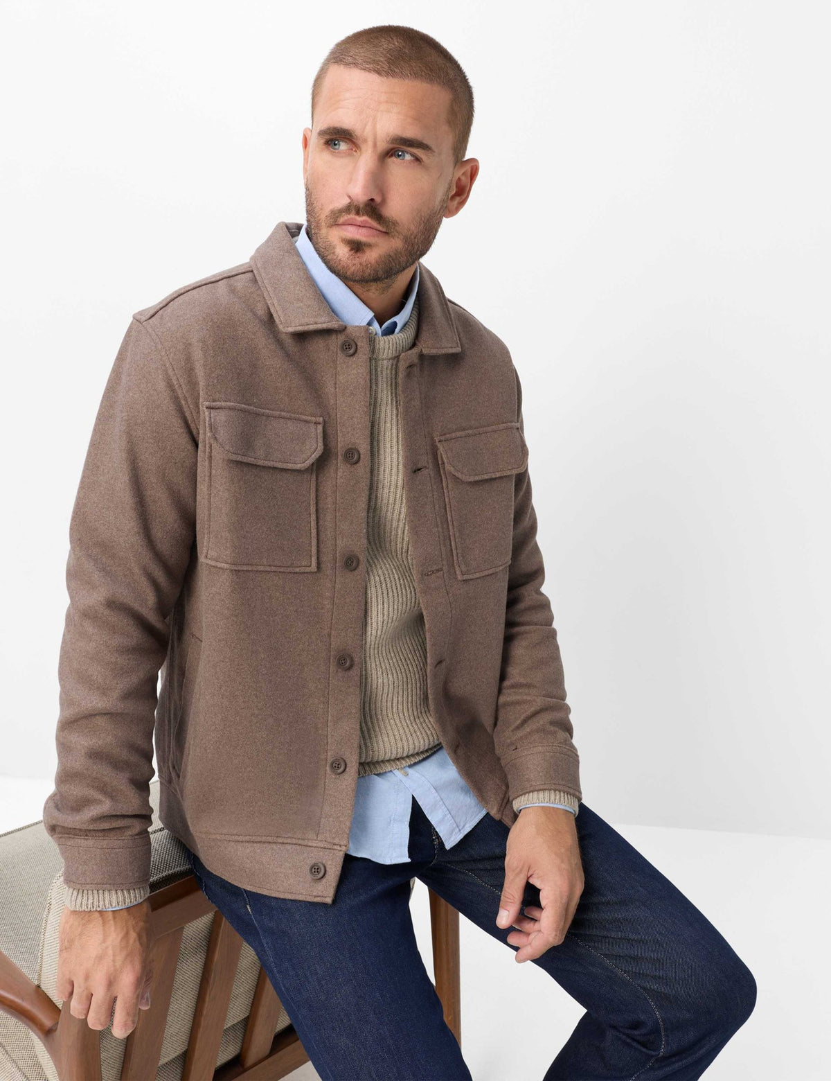 Brax Herren Sweatshirts  Chocolate