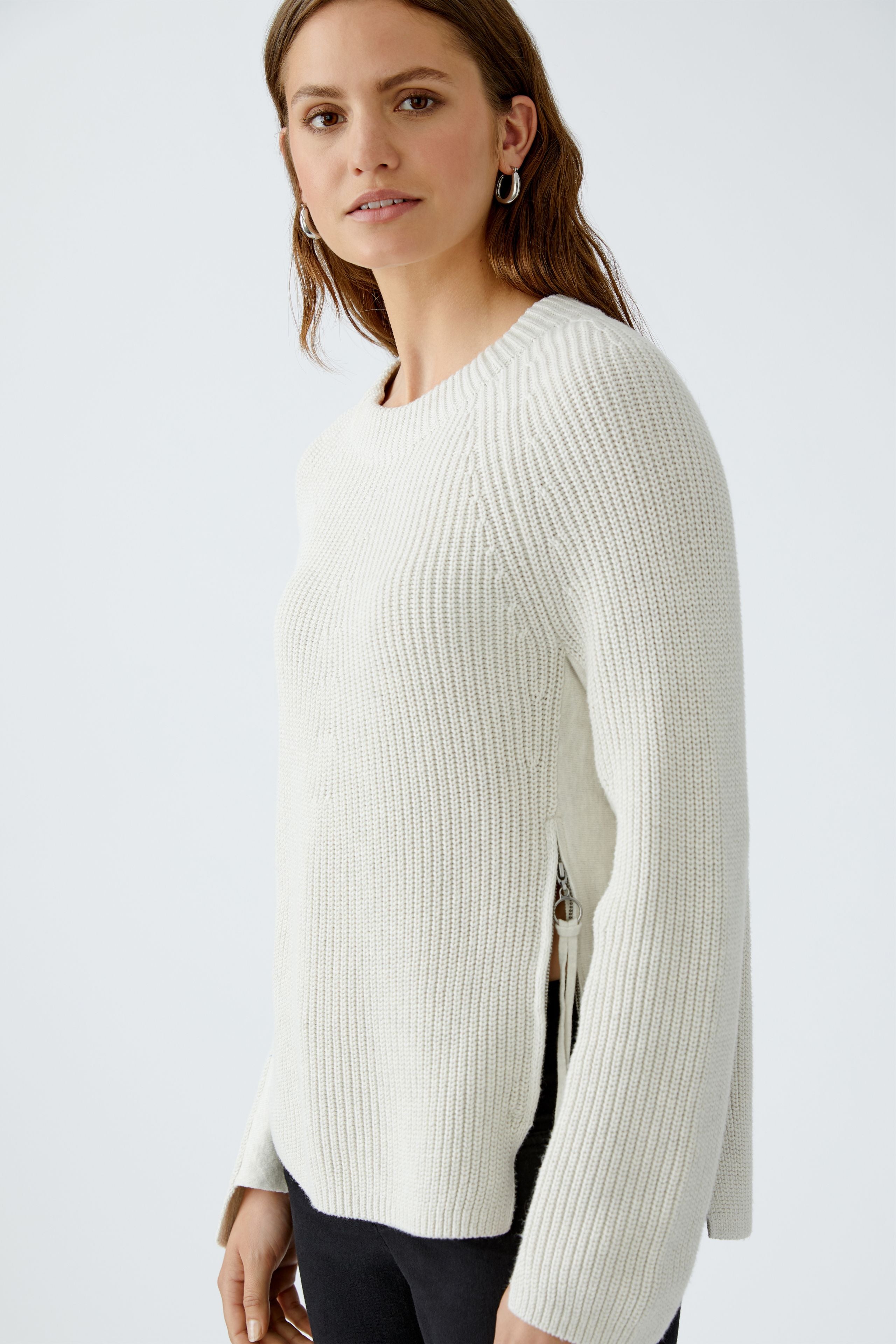 Oui Damen Pullover Offwhite M