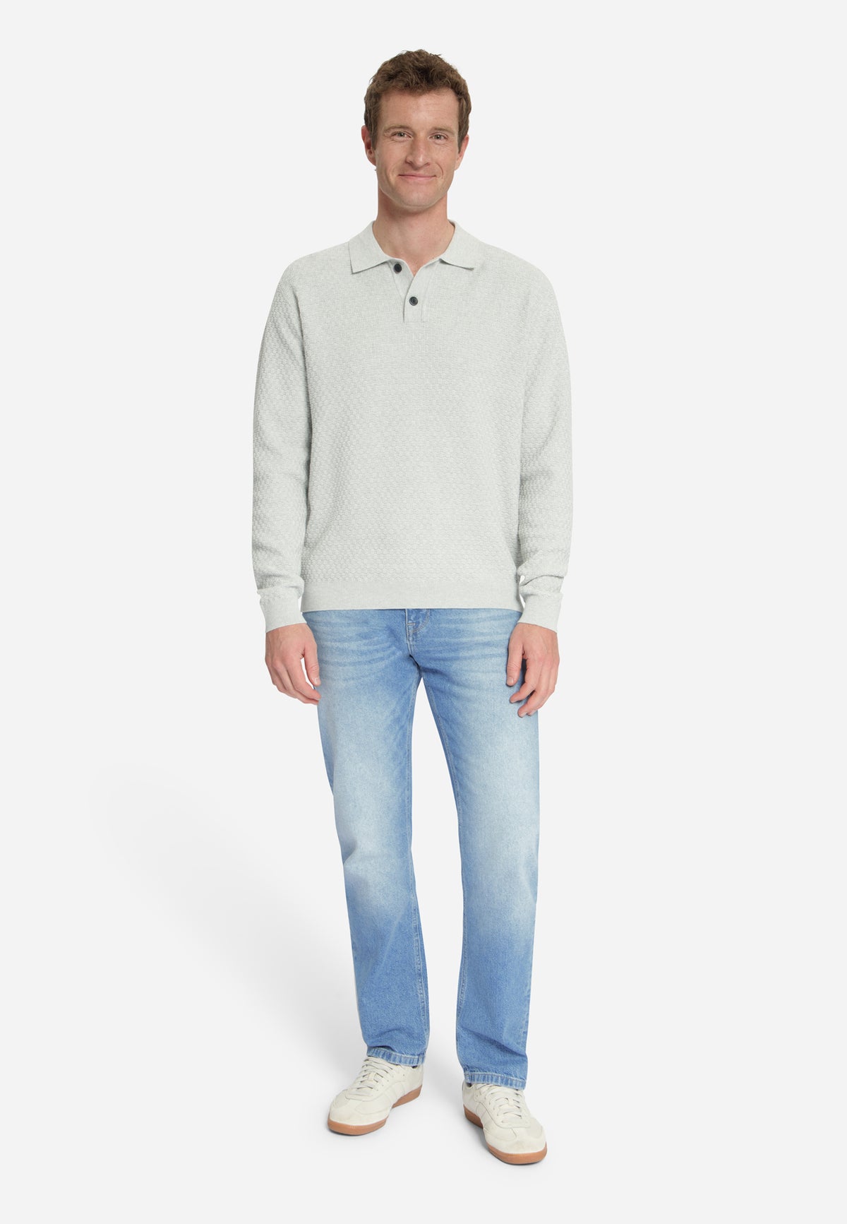 No Excess Herren Polo-Shirts Light Grey Mela
