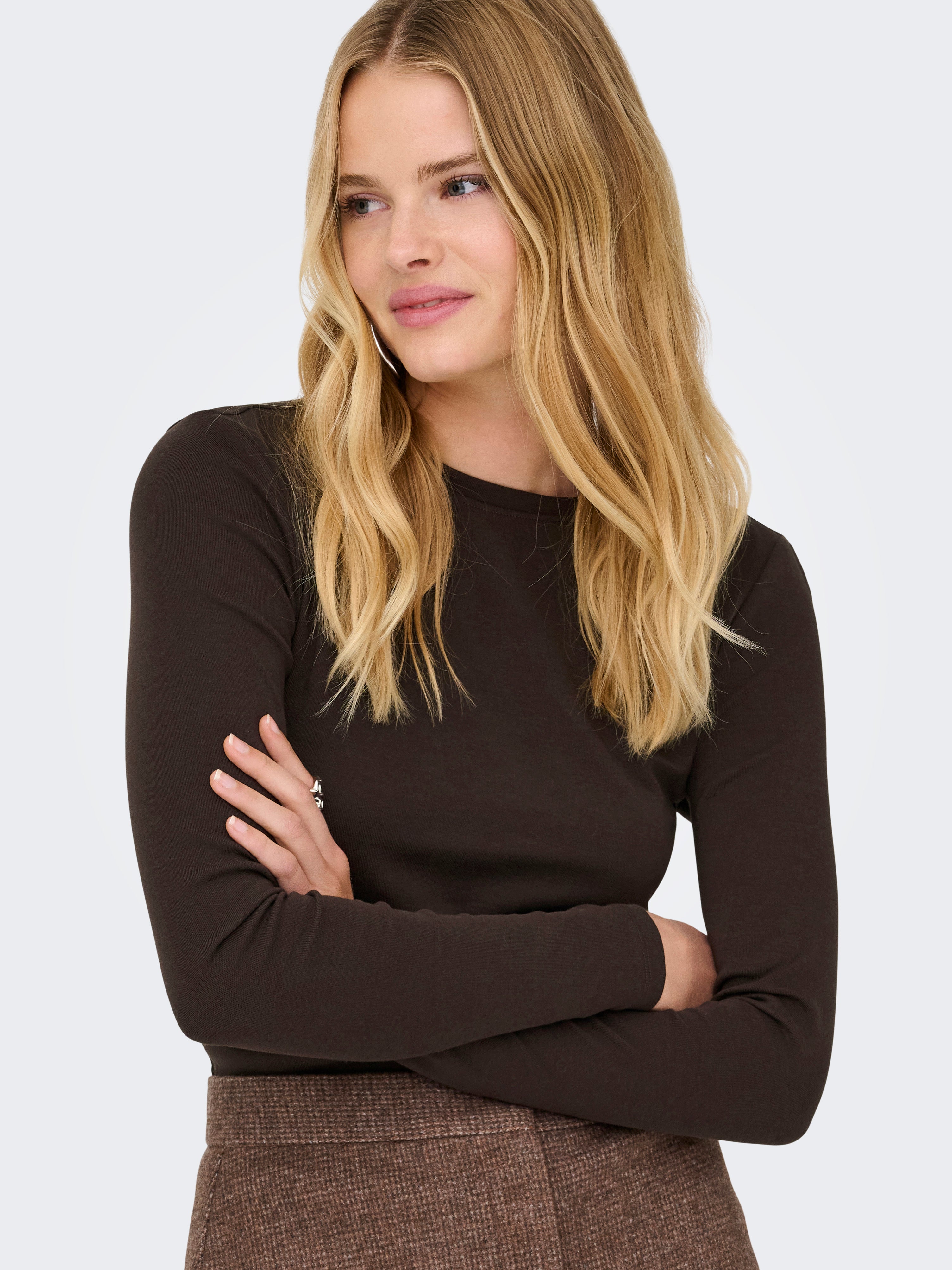 Only Damen T-Shirts Black Coffee