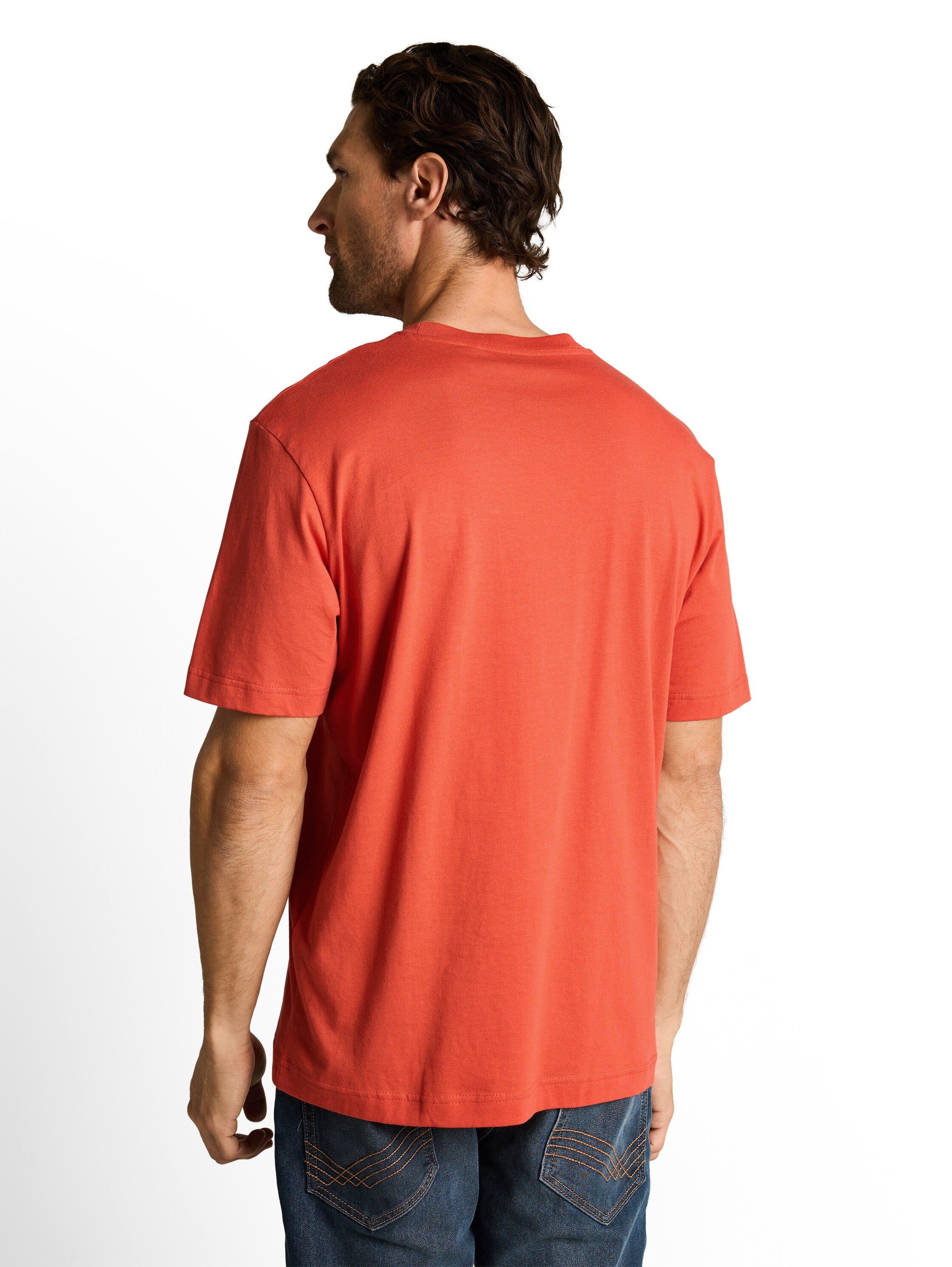 Tom Tailor Herren T-Shirts kurz Chili Orange