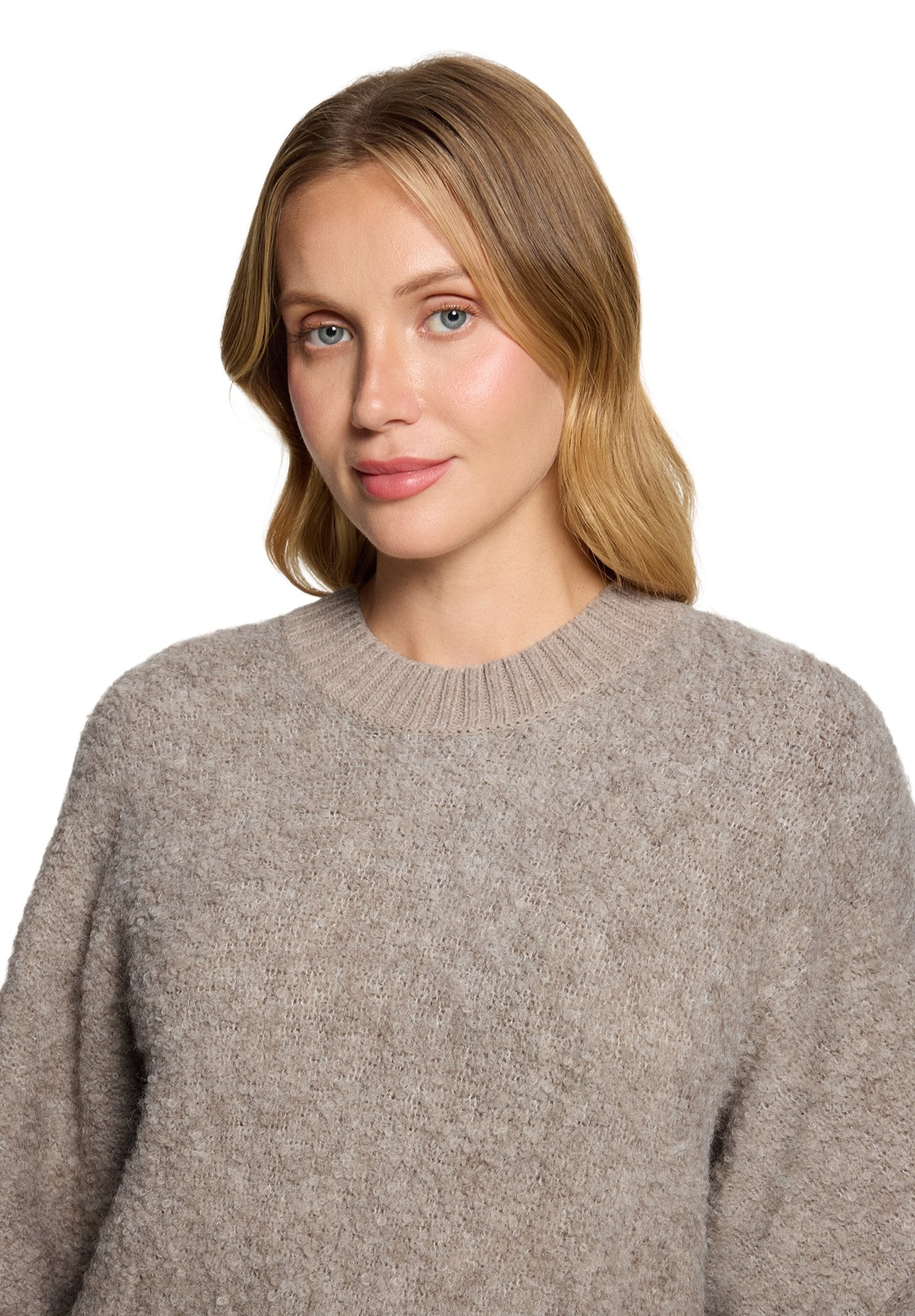 Betty & Co Damen Pullover Taupe Melange