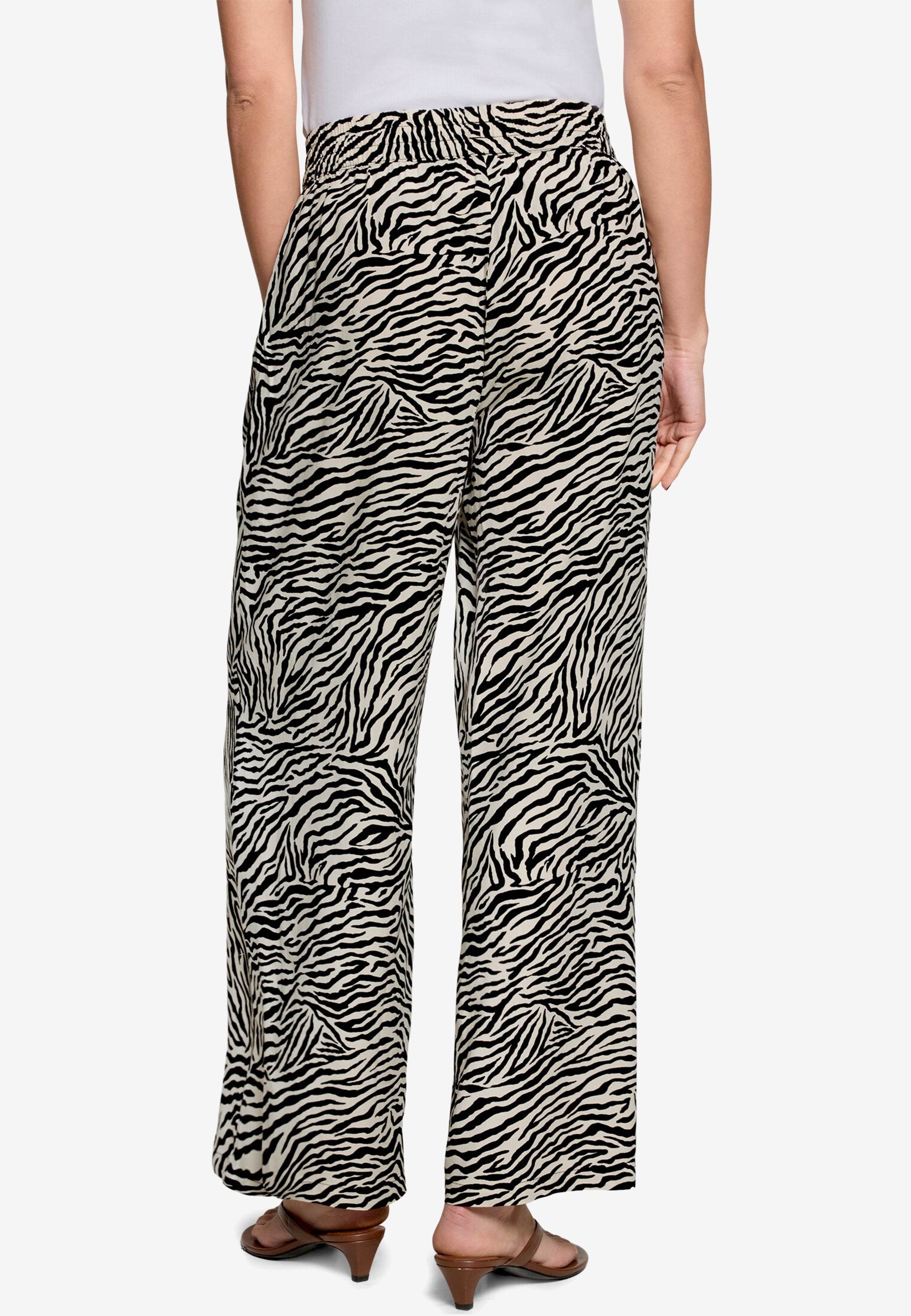 Zero Damen Hosen Cream/Black