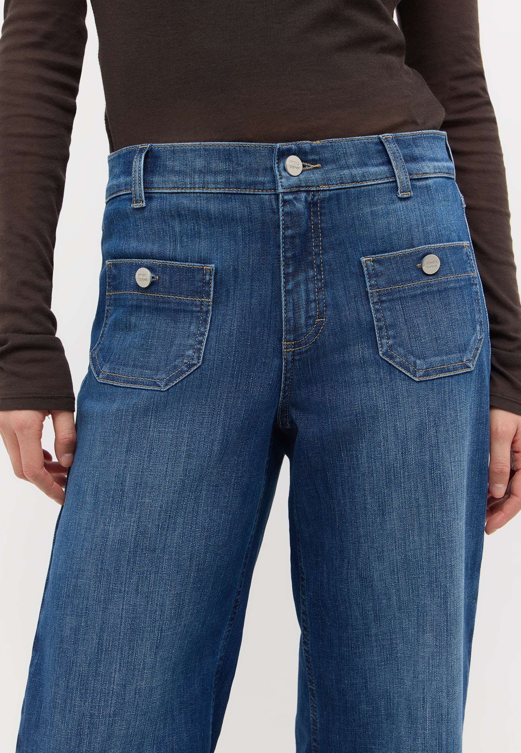 Angels Damen Jeans  Mid Blue Us