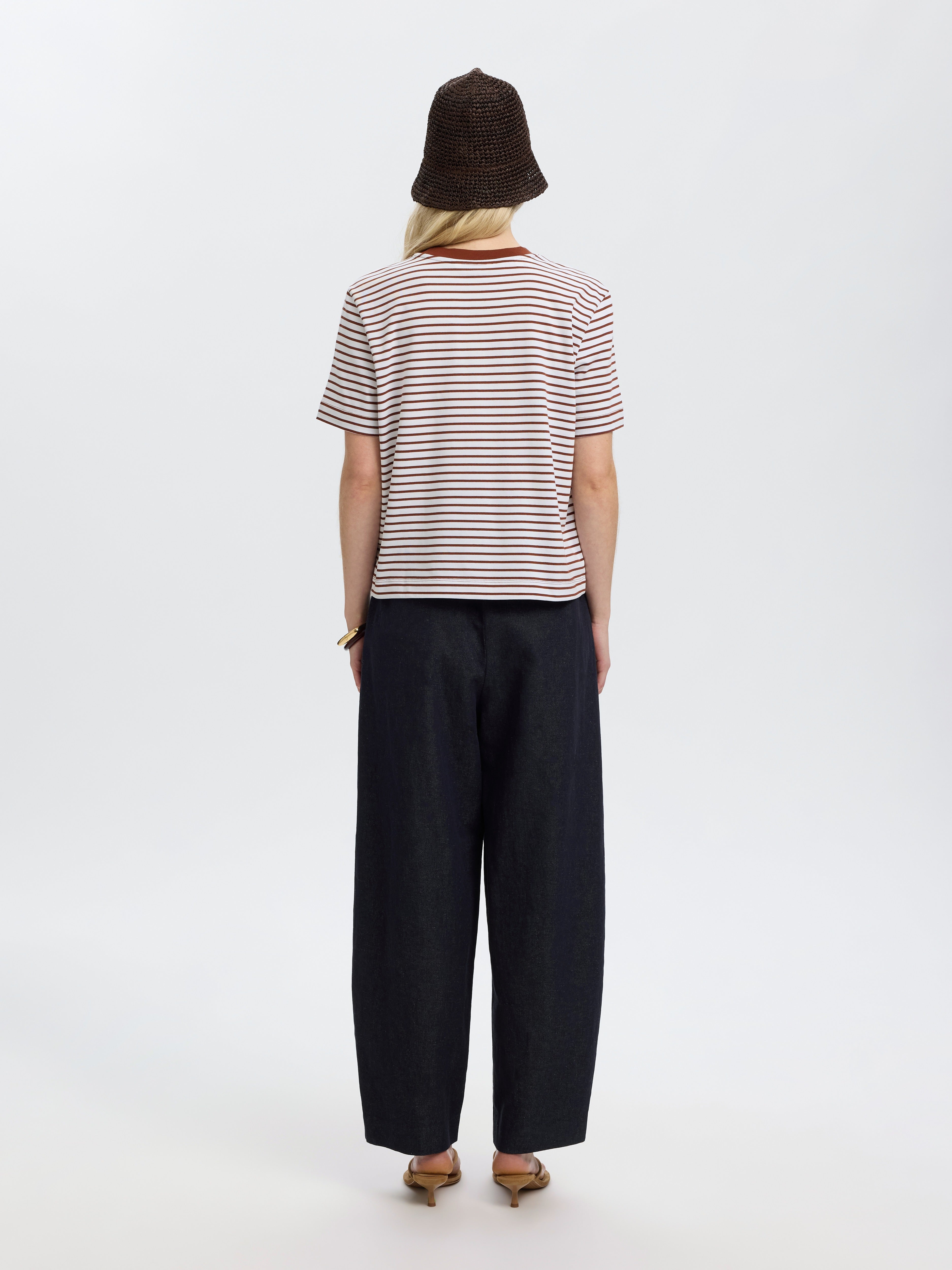 Selected Femme Damen T-Shirts Cherry Mahogany