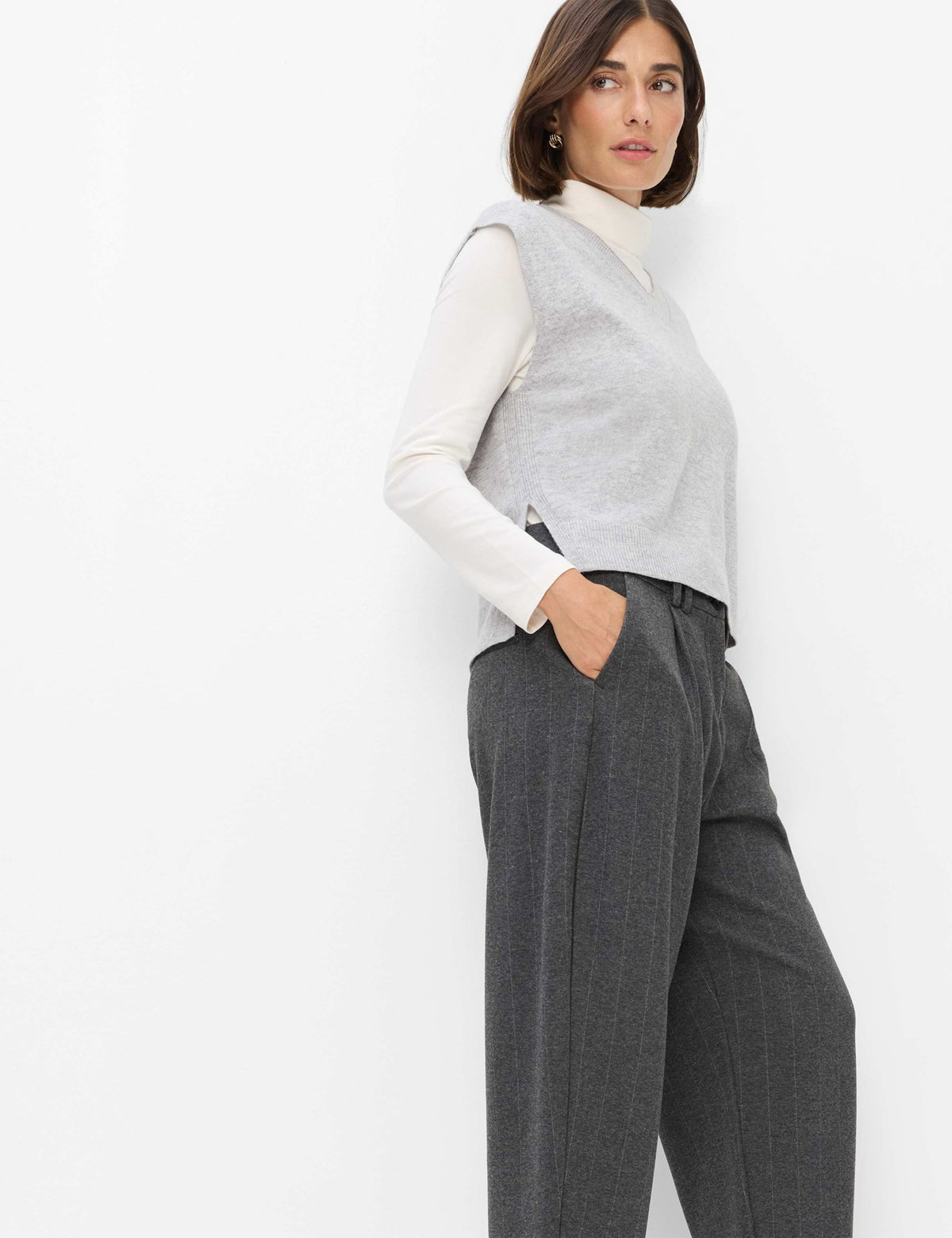 Brax Damen Hosen Smoke Grey