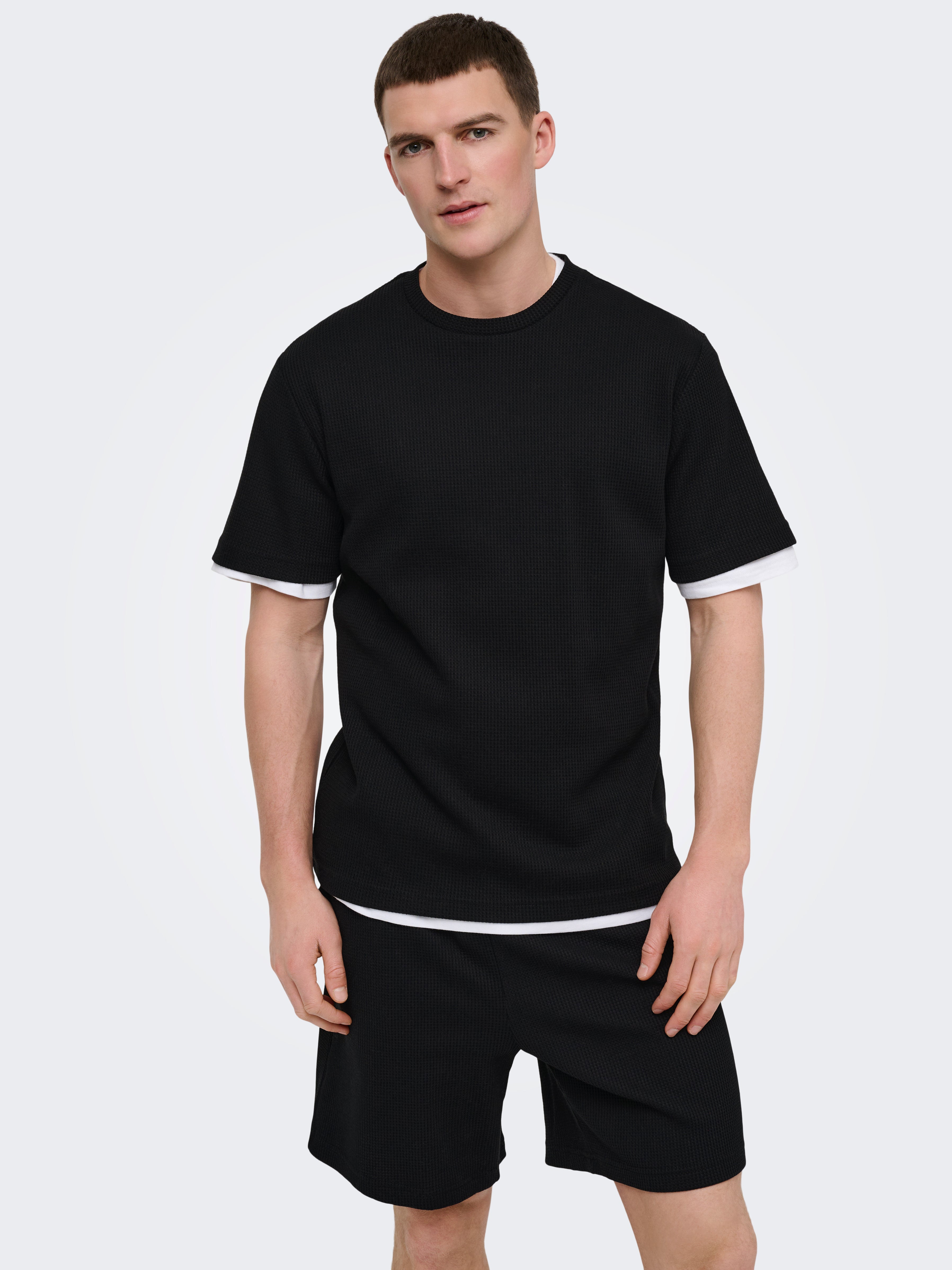Only & Sons Herren T-Shirts kurz Black