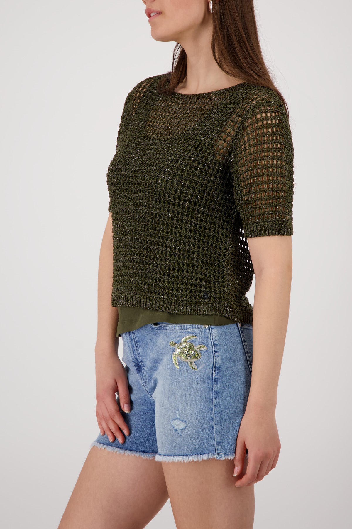 Monari Damen Pullover  Olive