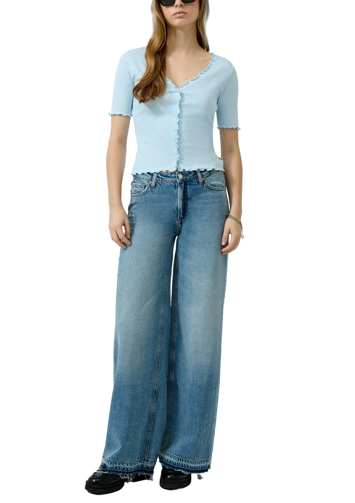 QS by S.Oliver Damen T-Shirts Blue