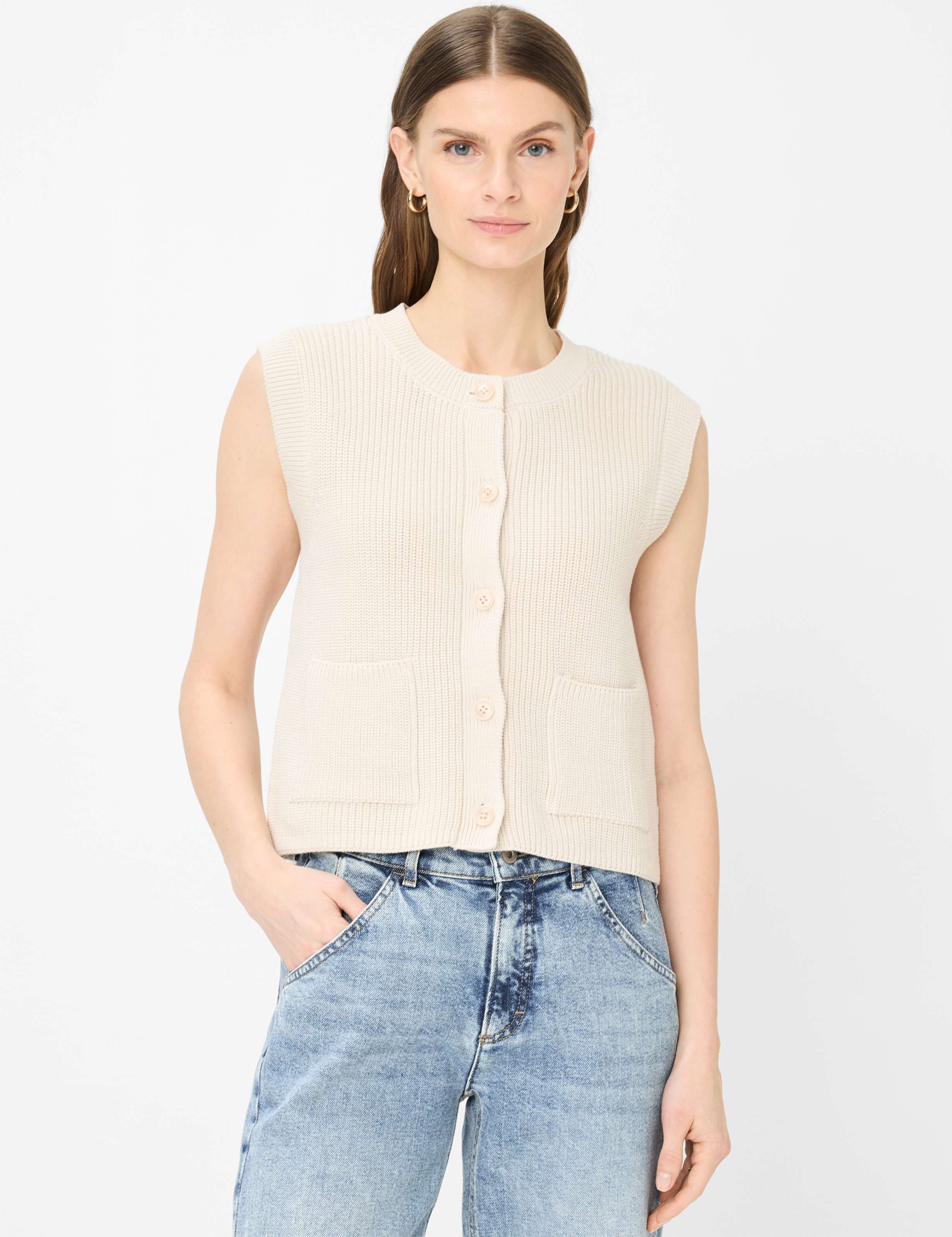 Brax Damen Pullover Dark Ecru