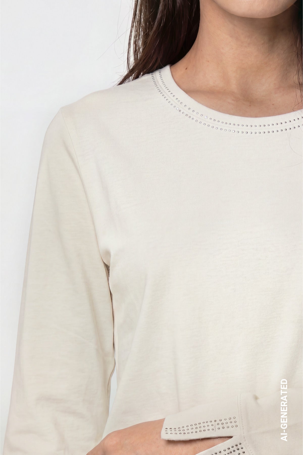 Monari Damen T-Shirts Antique Whi