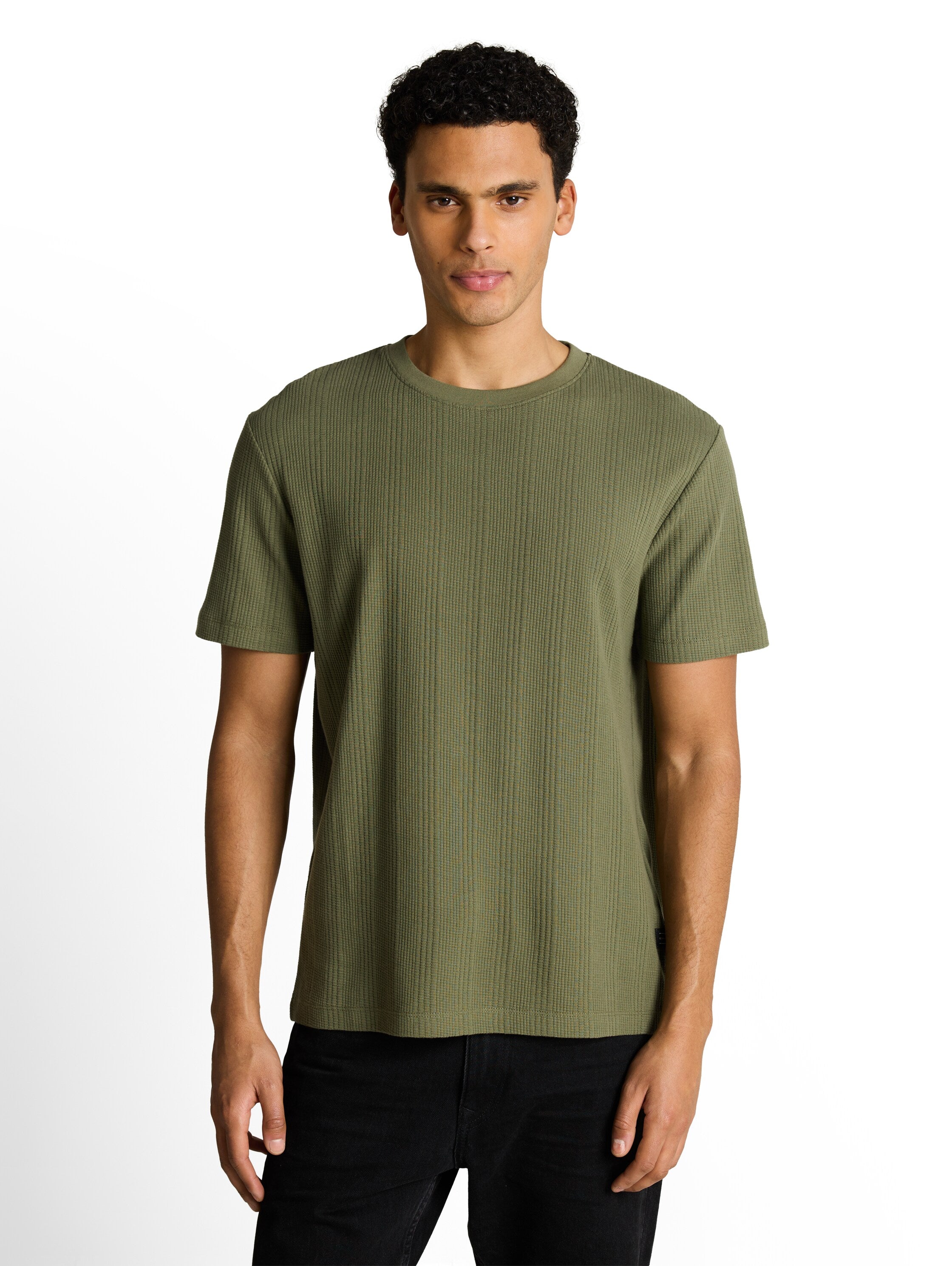 Tom Tailor denim Herren T-Shirts kurz Oak Leaf Green