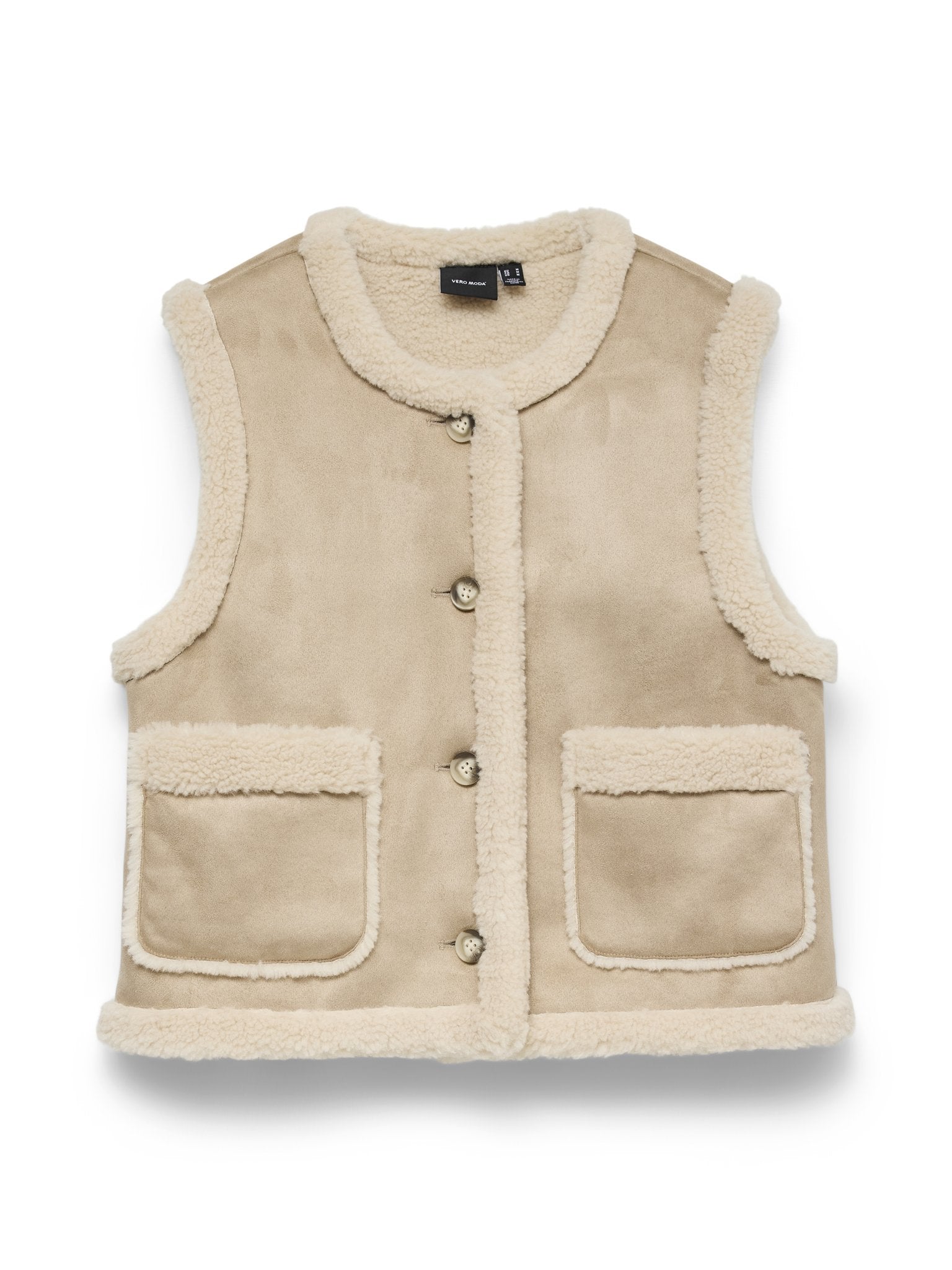Vero Moda Damen Indoorwesten Silver Mink/Oat