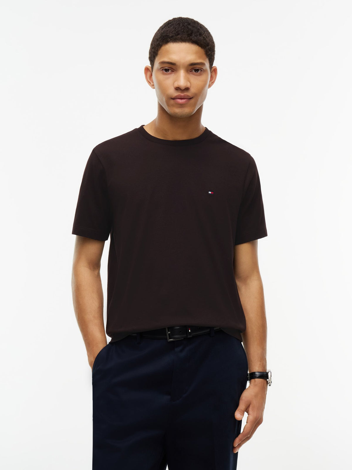 Tommy Hilfiger Herren T-Shirts kurz Hjt Brown