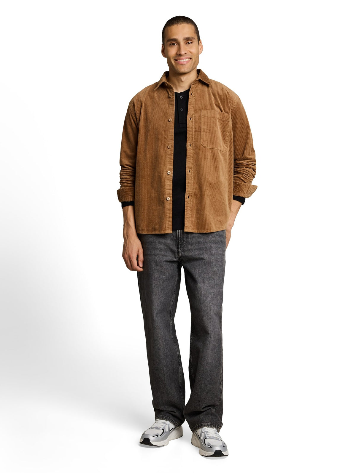 Tom Tailor denim Herren Hemden lang Malt Brown