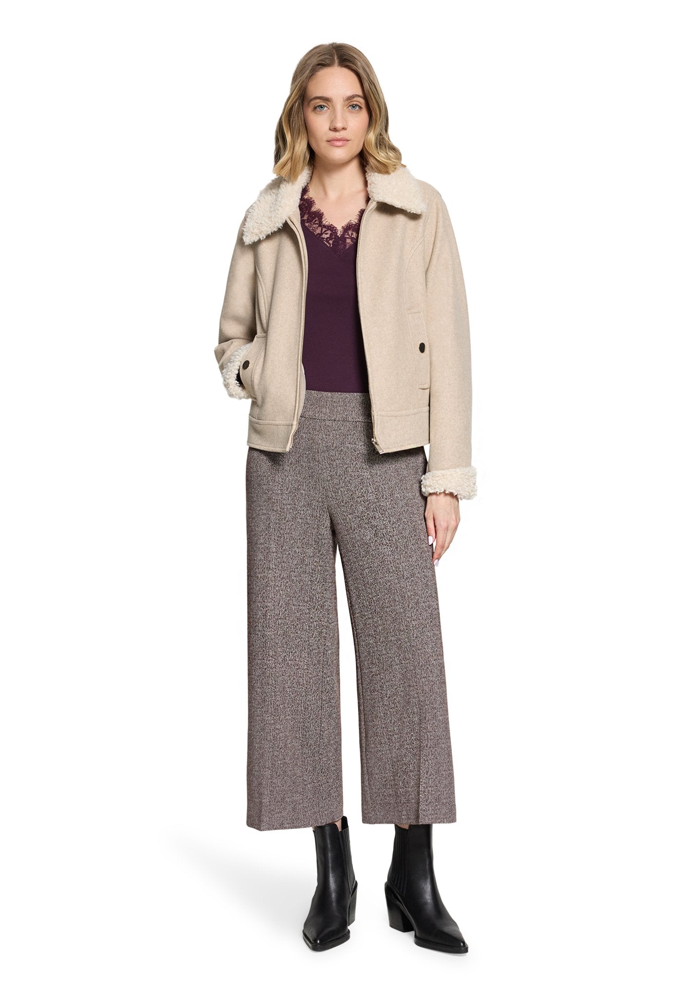 Cartoon Damen Hosen Brown/Cream
