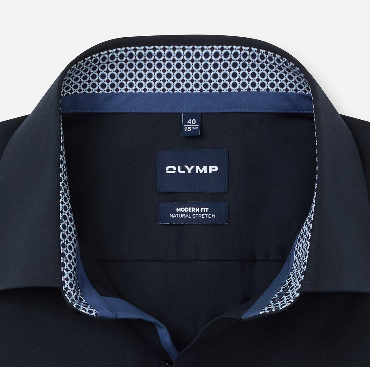 Olymp Herren Hemden lang  Marine