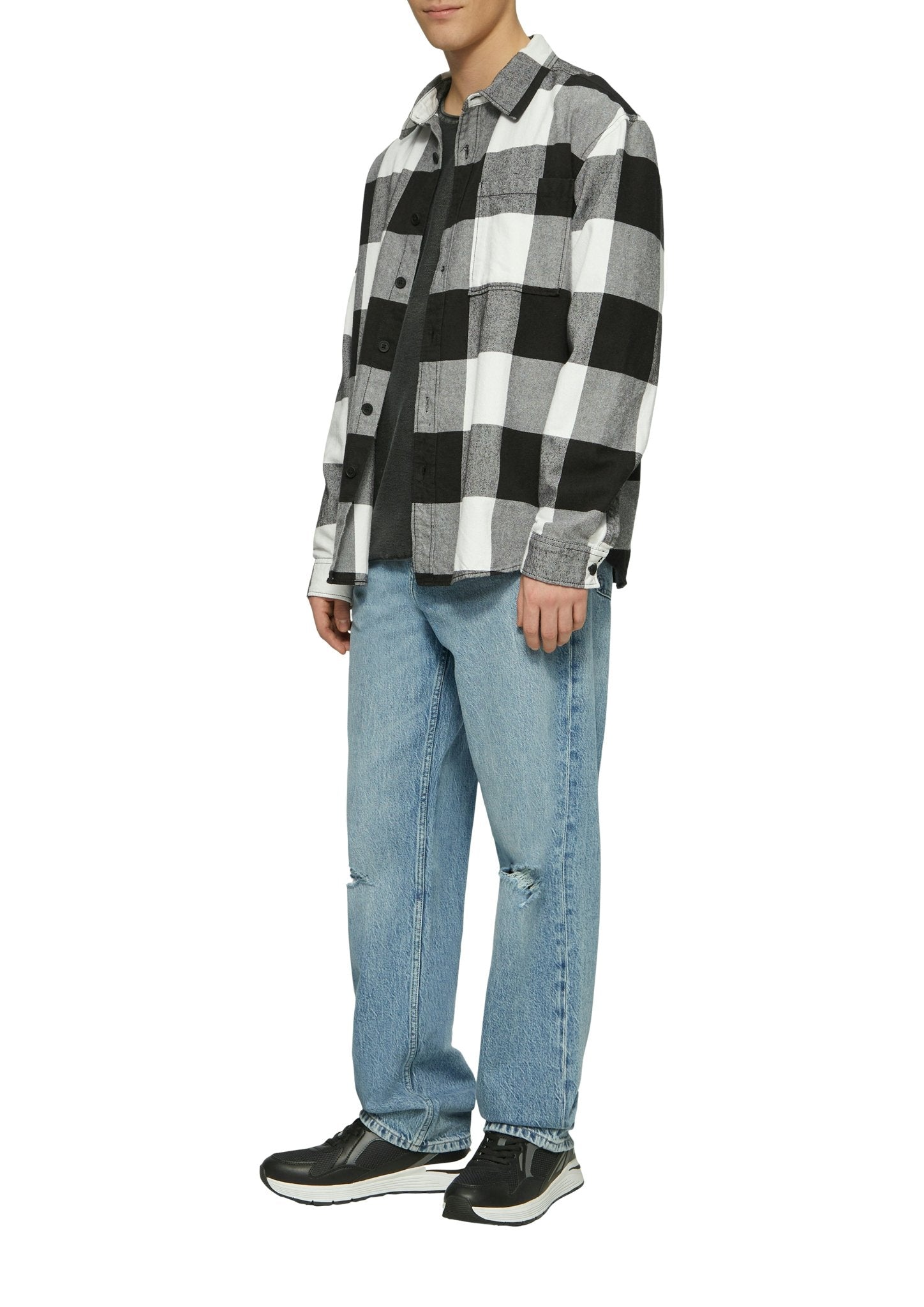 QS by S.Oliver Herren Pullover Grey/Black
