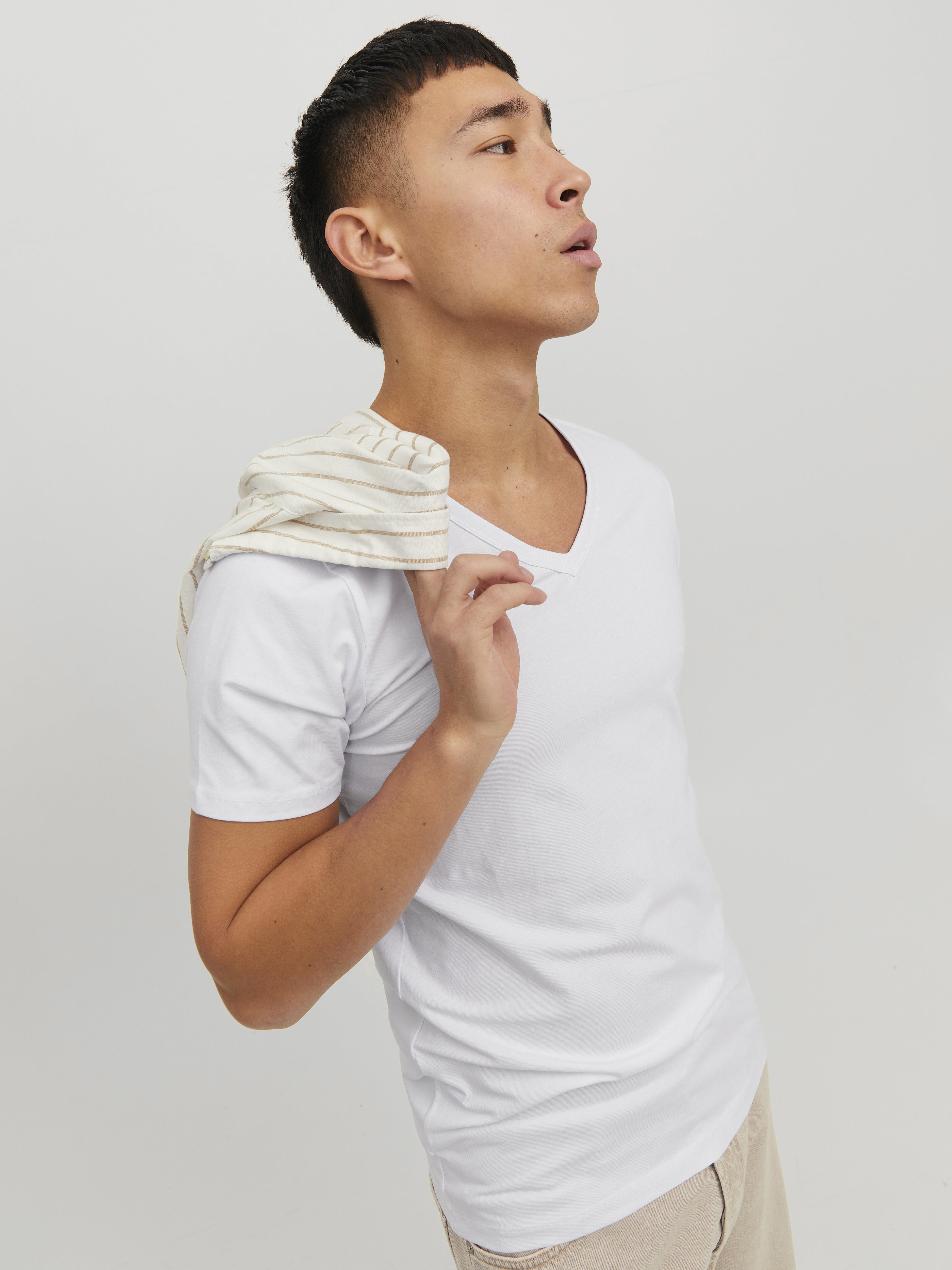 Jack & Jones Herren T-Shirts kurz Opt White