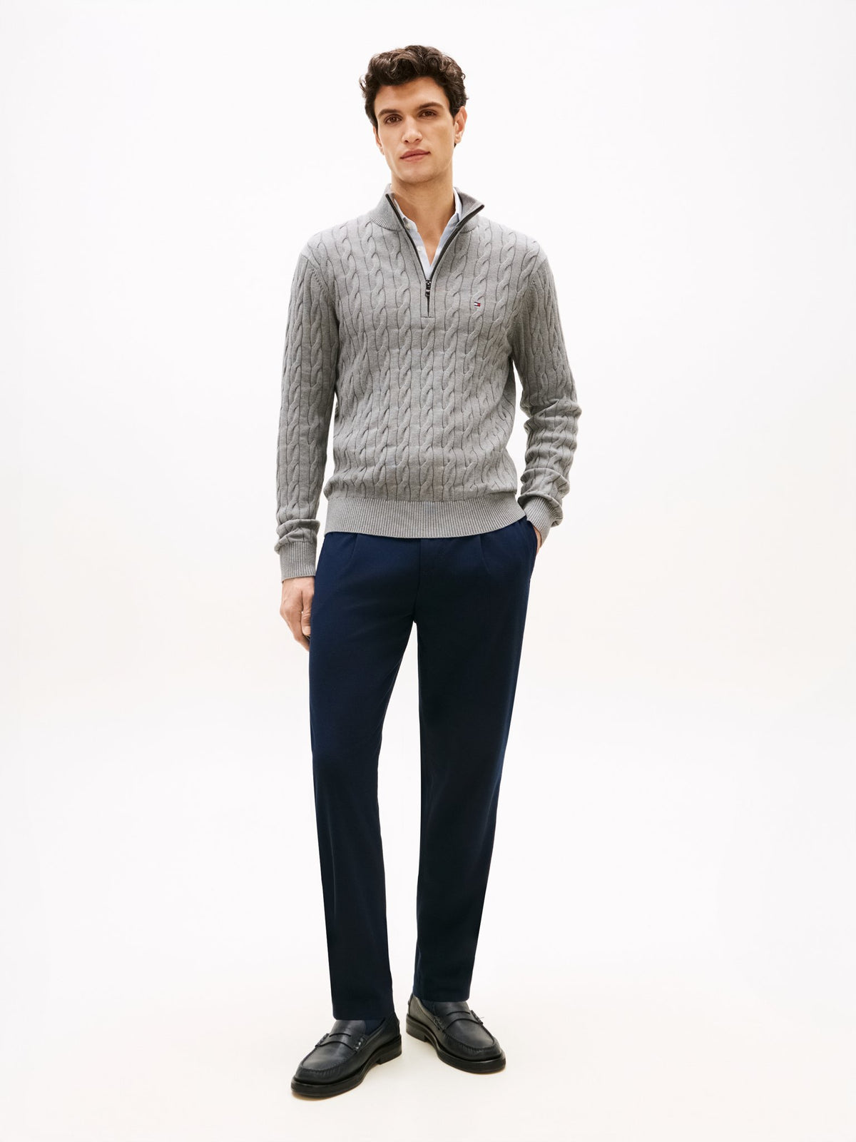 Tommy Hilfiger Herren Pullover P Grey