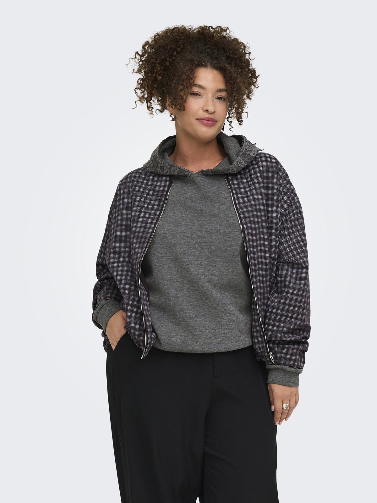 Only Carmakoma Damen Sweatshirts Dark Grey Melan