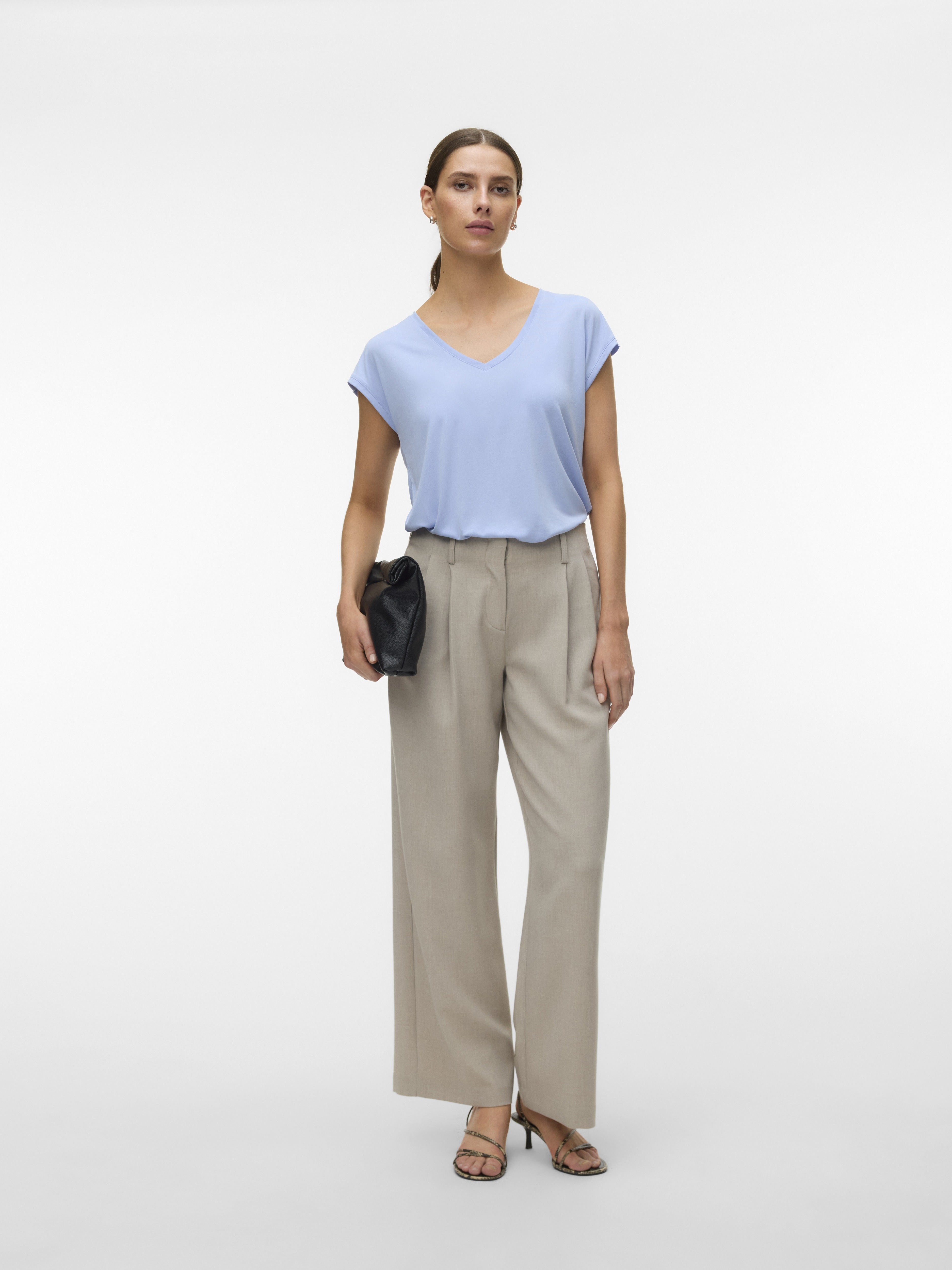 Vero Moda Damen T-Shirts Brunnera Blue