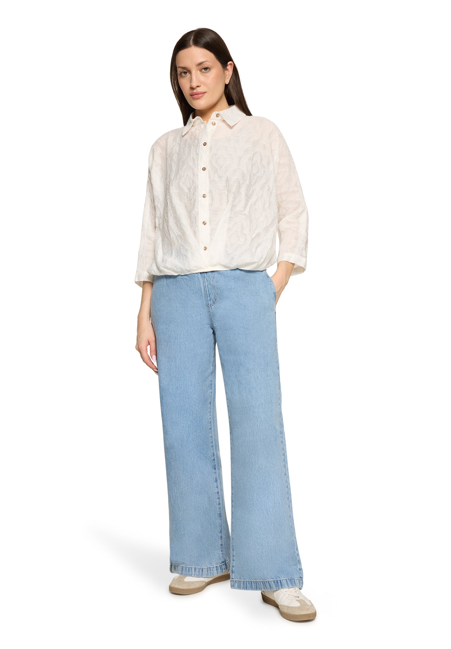 Cartoon Damen Blusen Offwhite