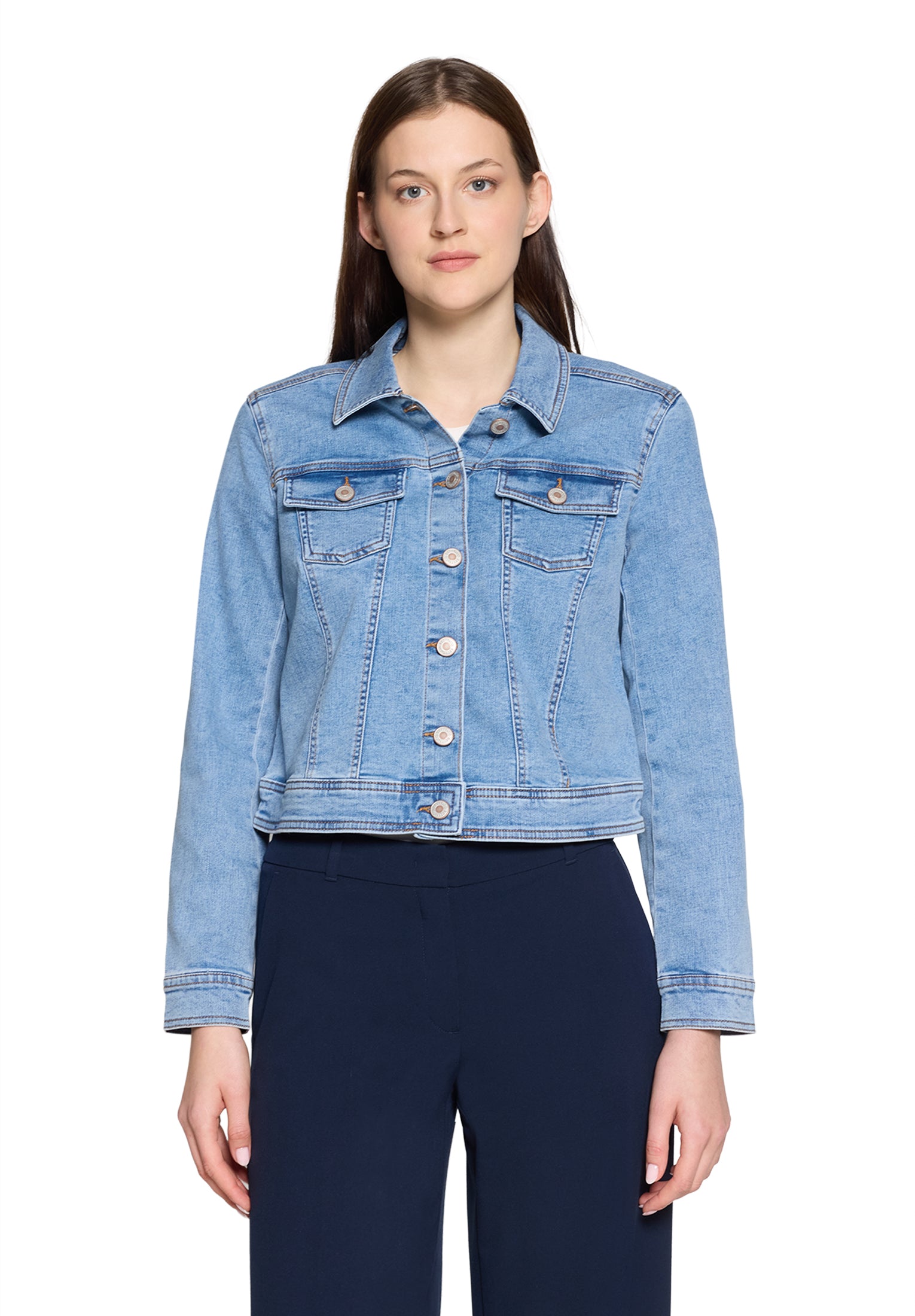 Betty & Co Damen Blazer Light Blue Deni