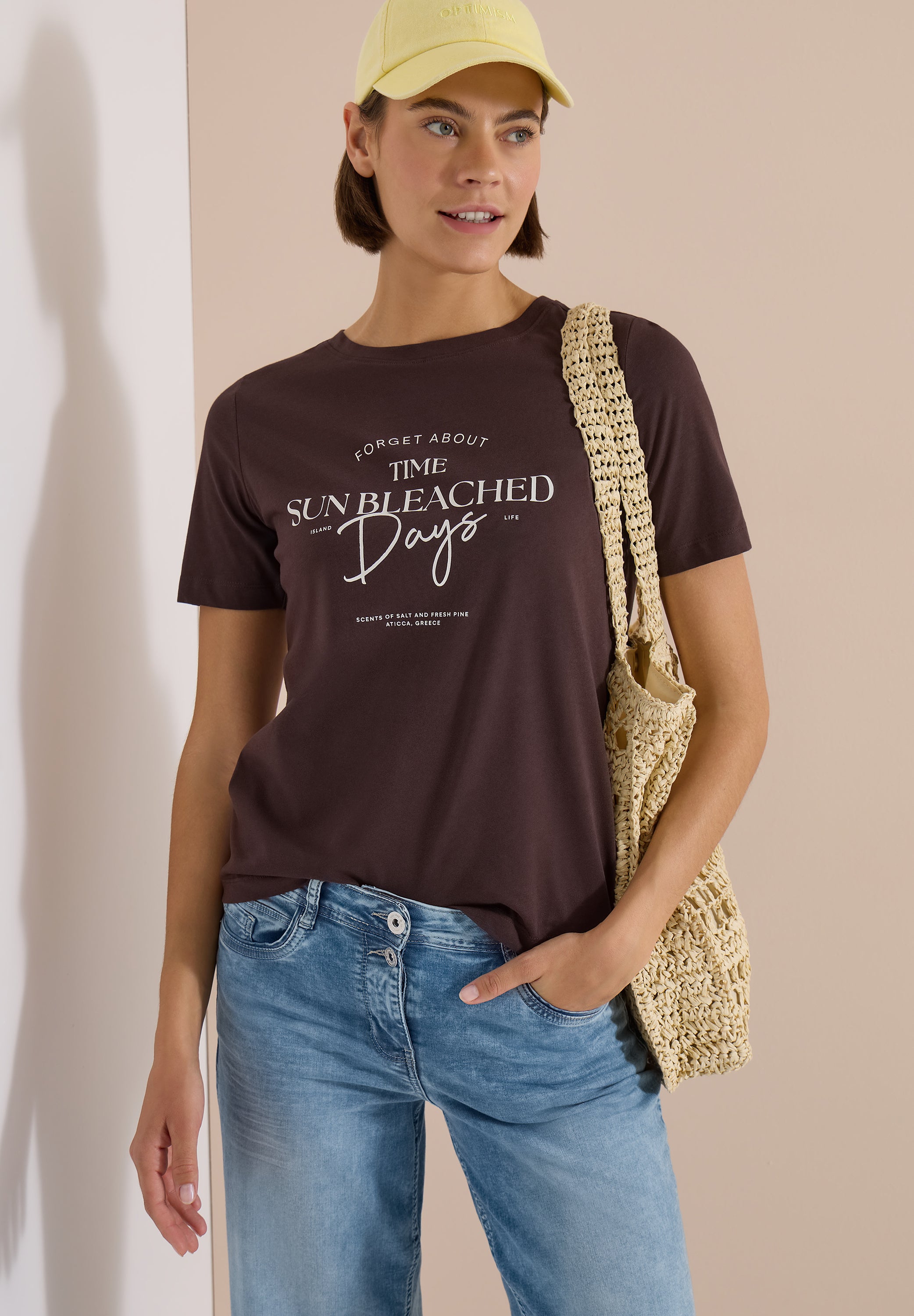 Cecil Damen T-Shirts Brown Cac