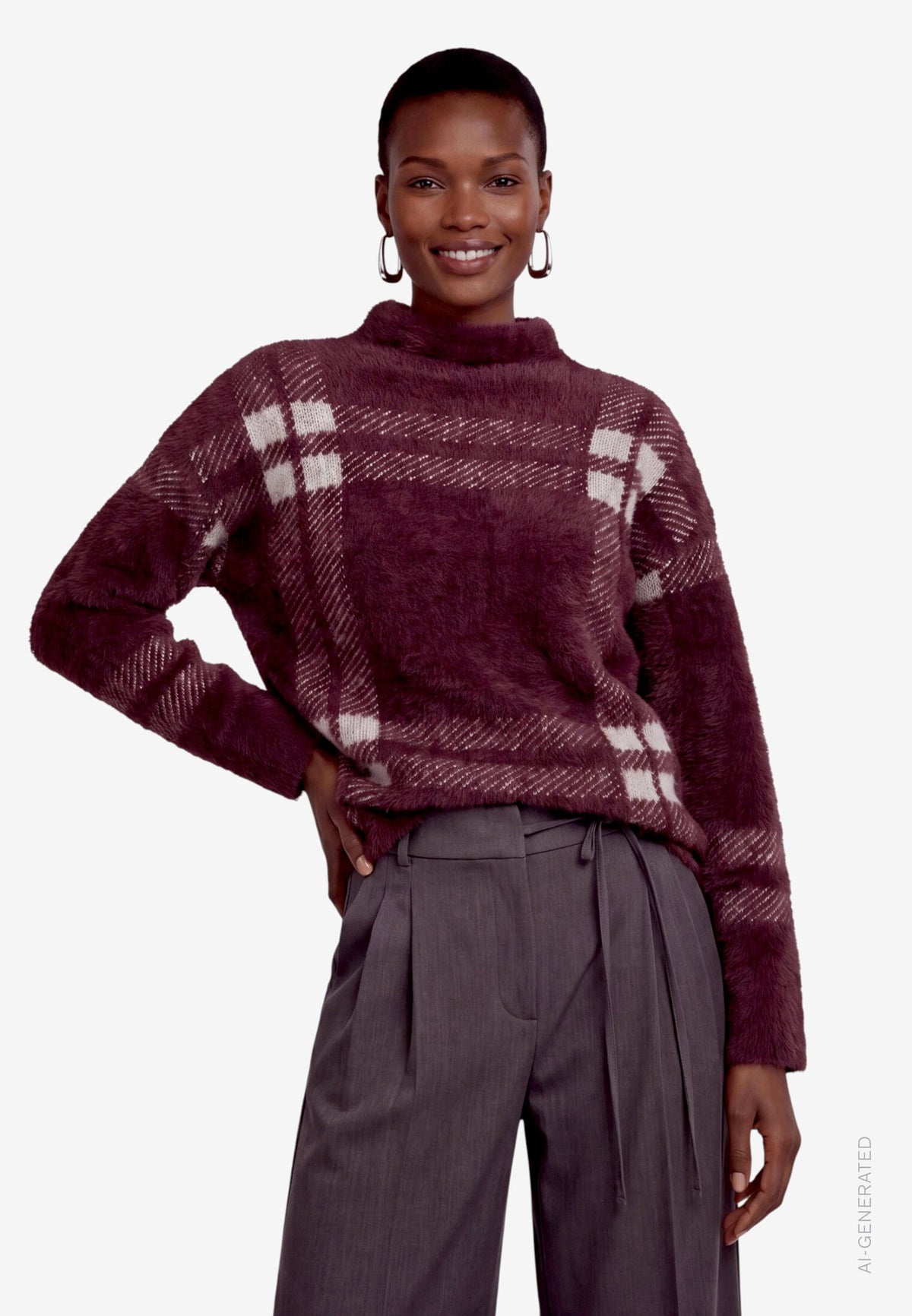 Zero Damen Pullover Brown/Beige