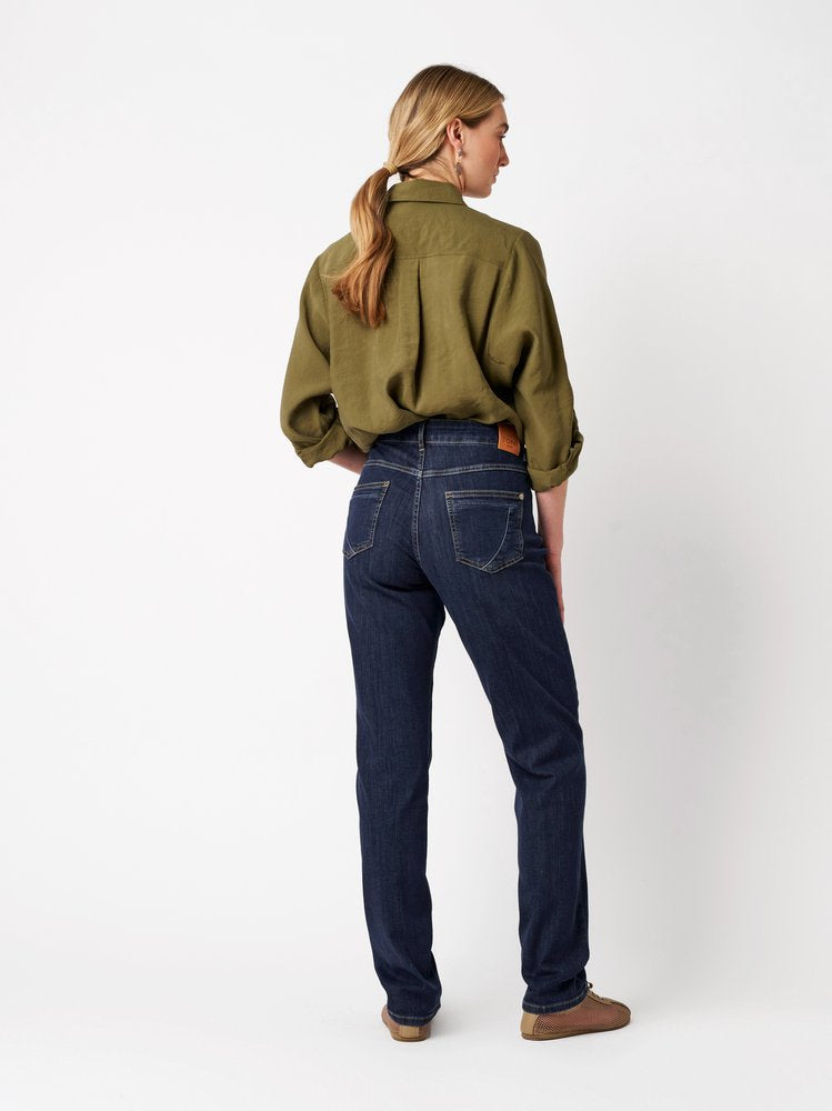 Toni Dress Damen Jeans Mid Blue Used