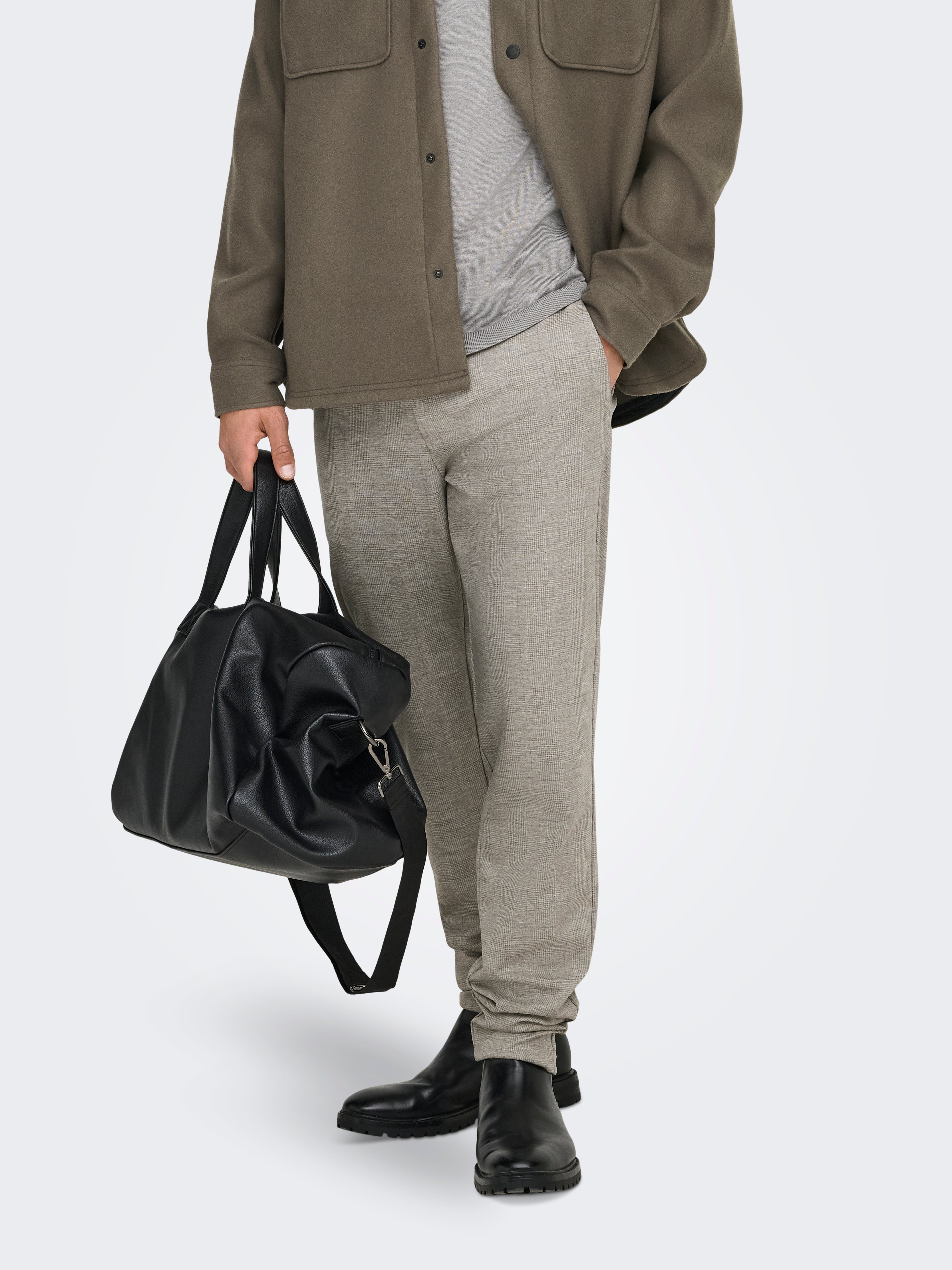 Only & Sons Herren Hosen Chinchilla