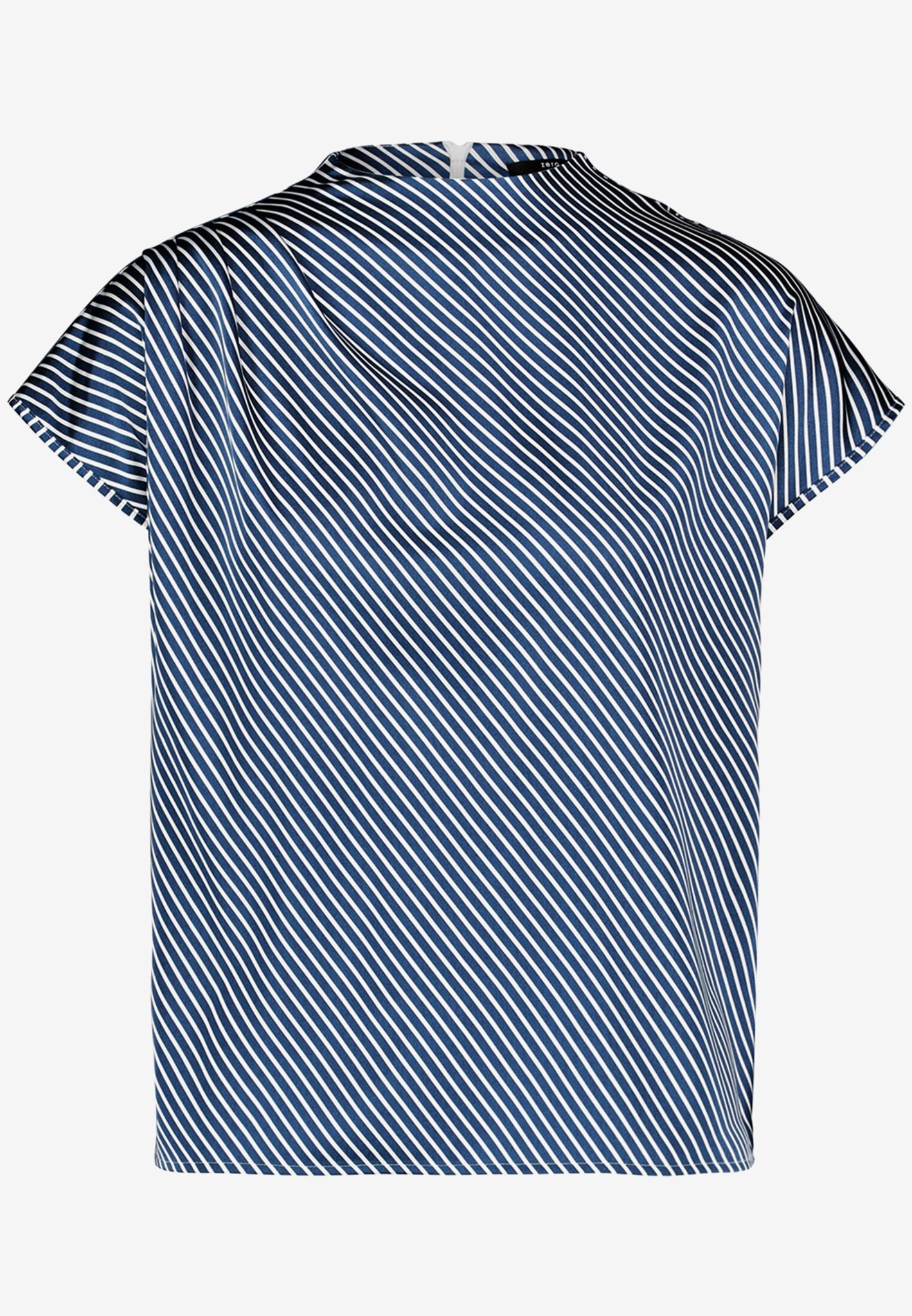 Zero Damen Blusen Dark Blue/White