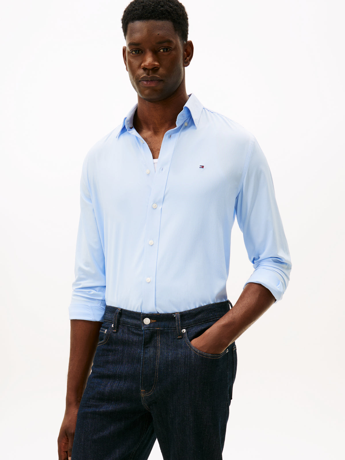 Tommy Hilfiger Herren Hemden Cq Blue