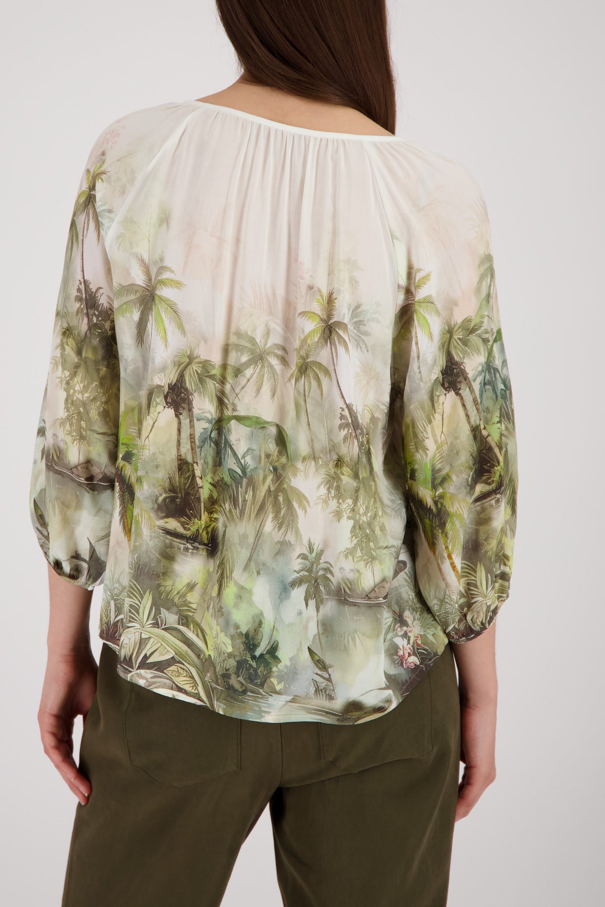 Monari Damen Blusen  Olive Gemus