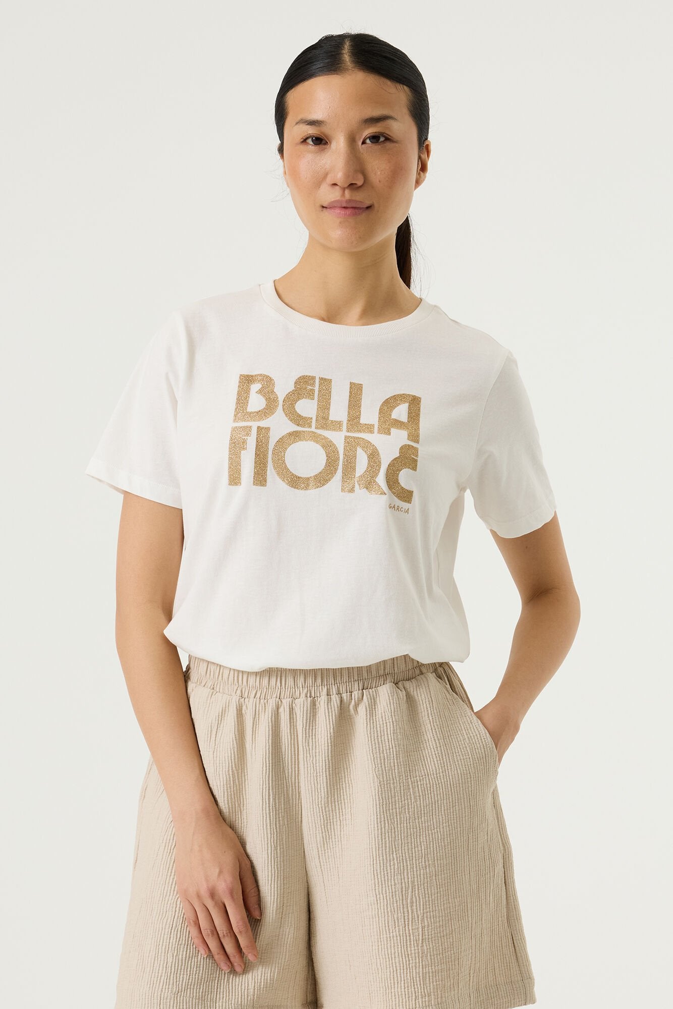 Garcia Damen T-Shirts Off White