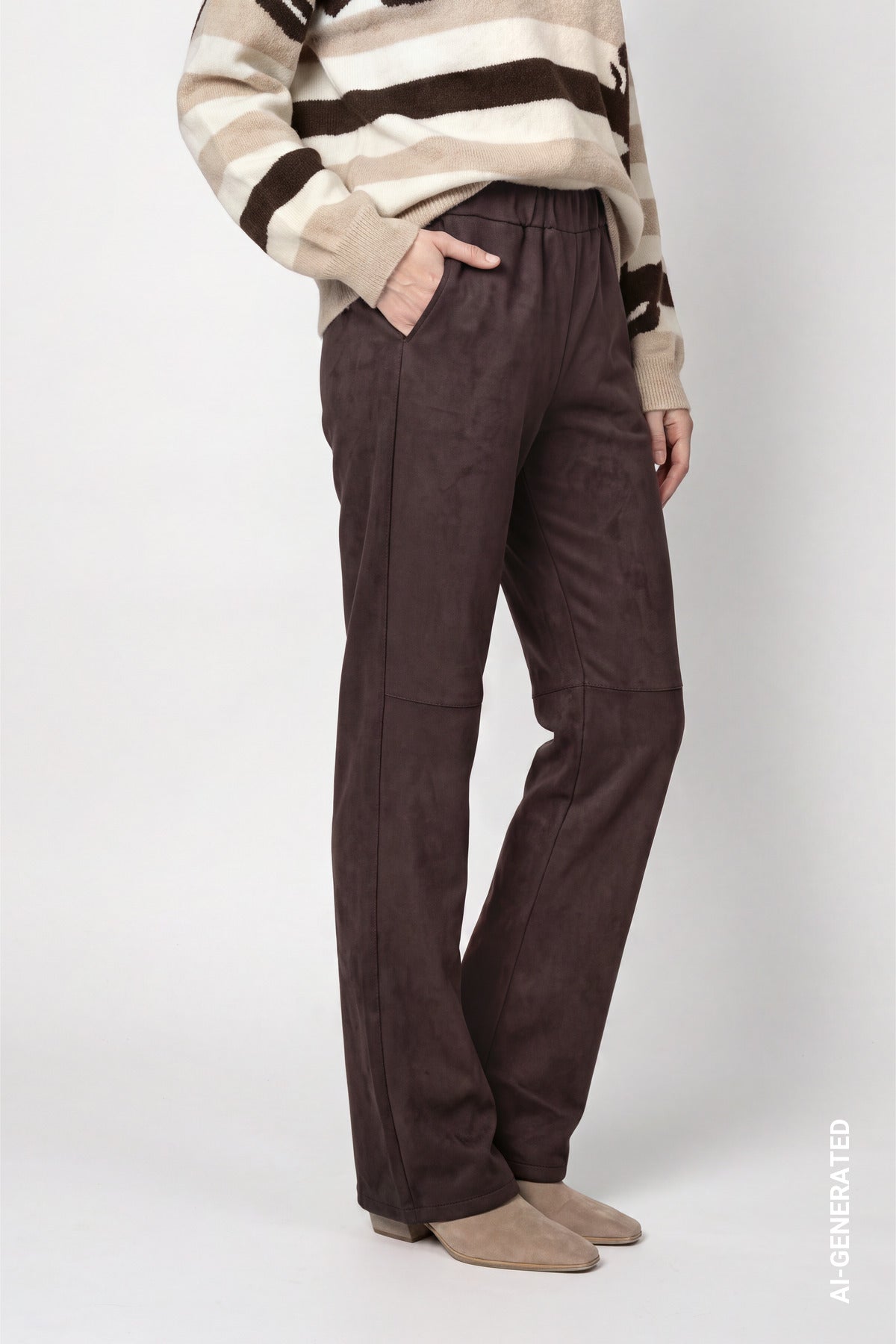 Monari Damen Hosen  Black Coffe