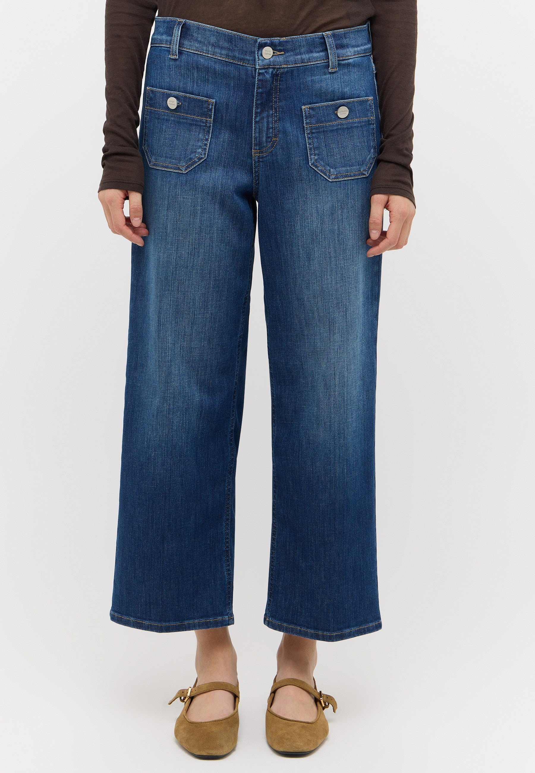 Angels Damen Jeans  Mid Blue Us
