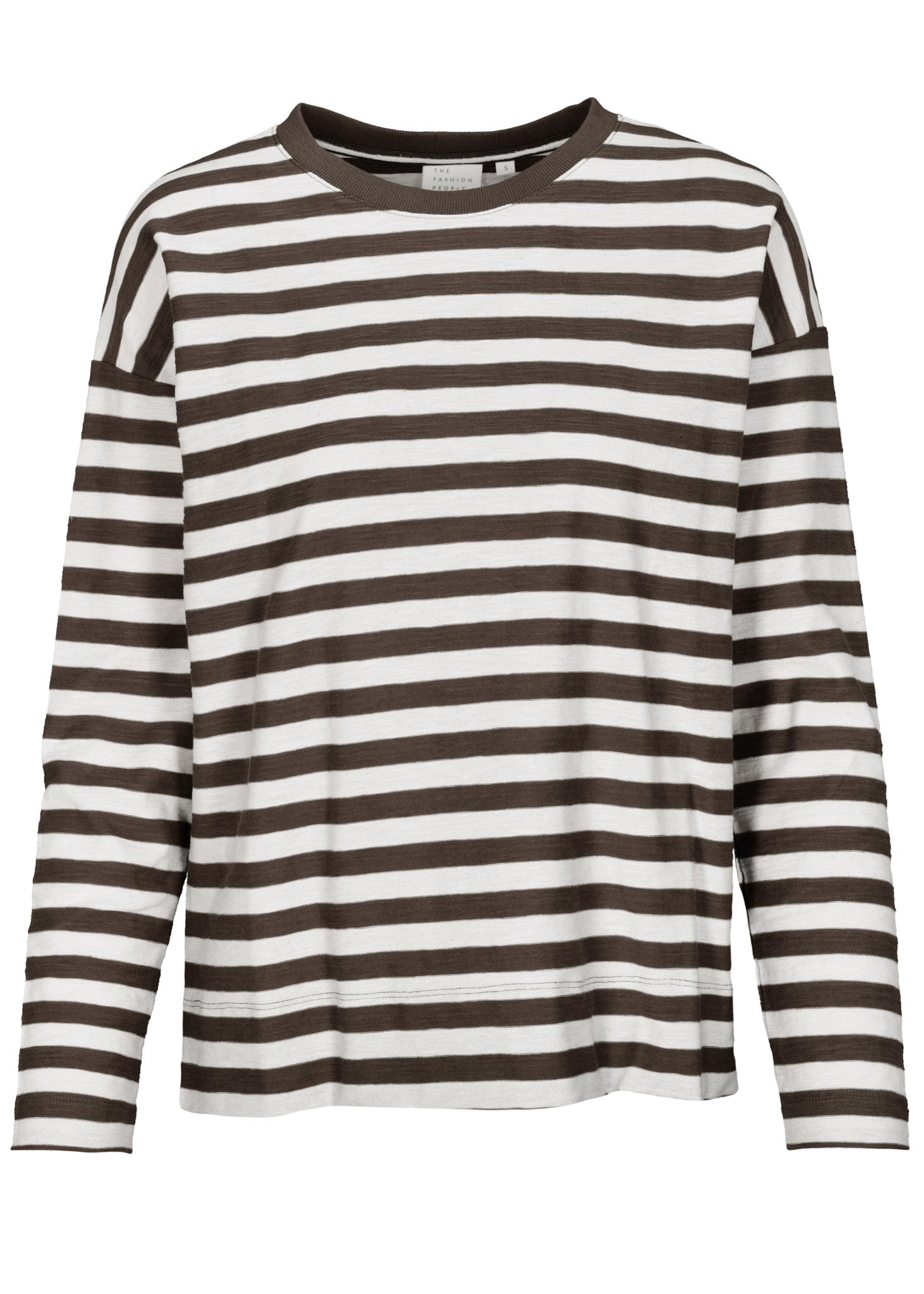 Fashion People Damen T-Shirts Stone Dust Stri