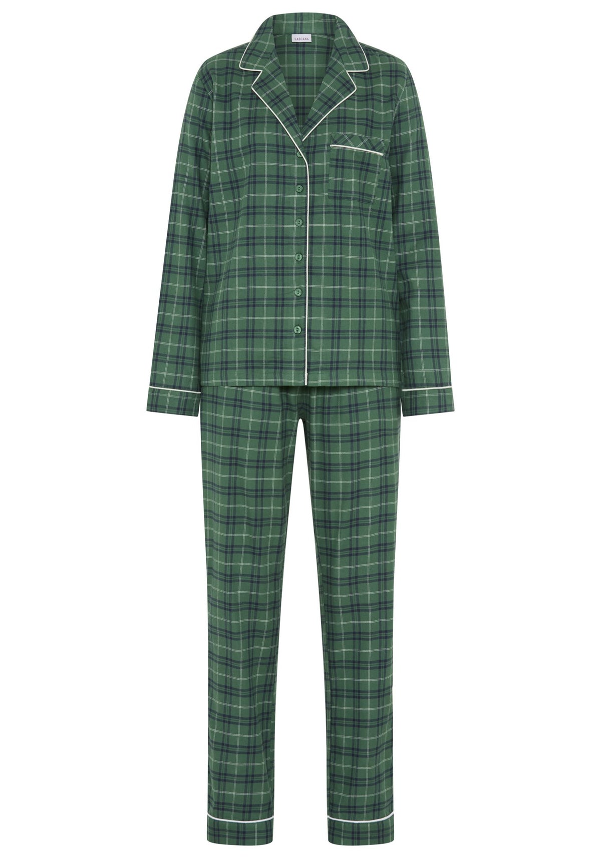 Lascana Schlafanzug Green Checke