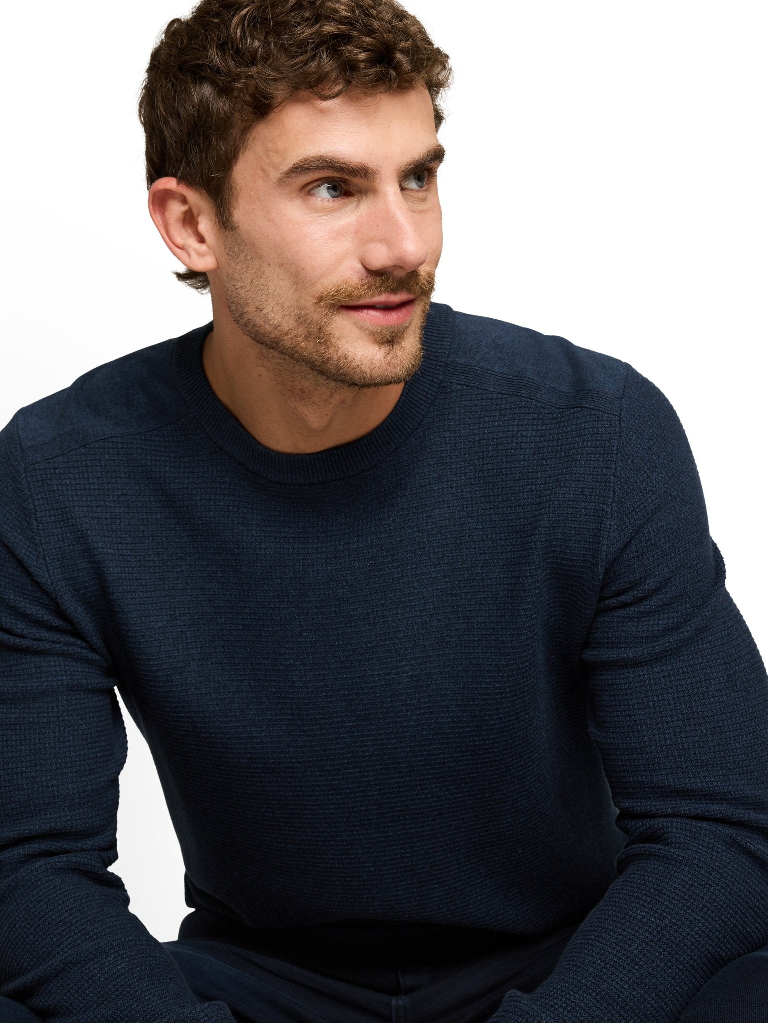 Tom Tailor Herren Pullover Mouline Blue Na