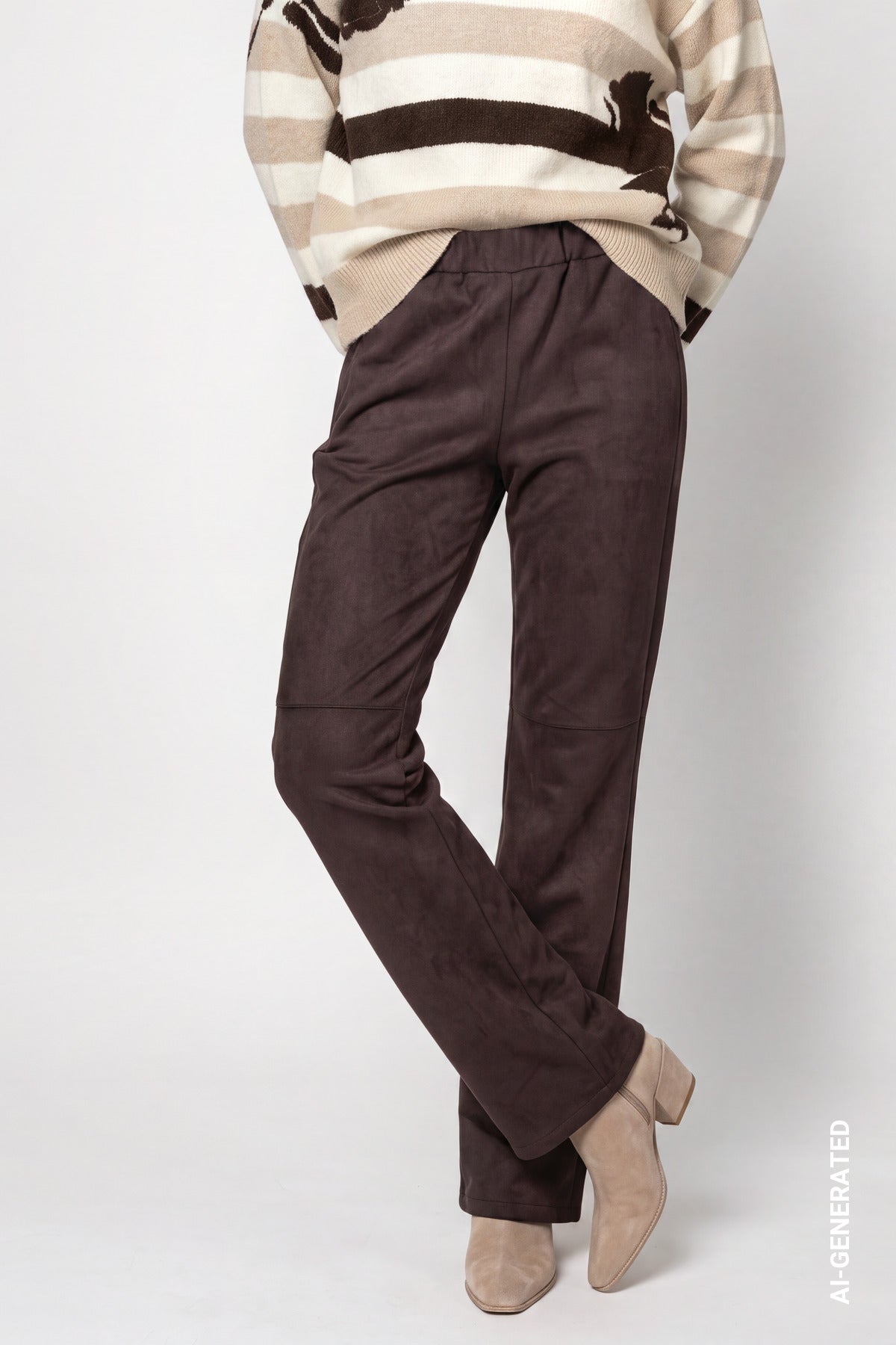Monari Damen Hosen Black Coffe