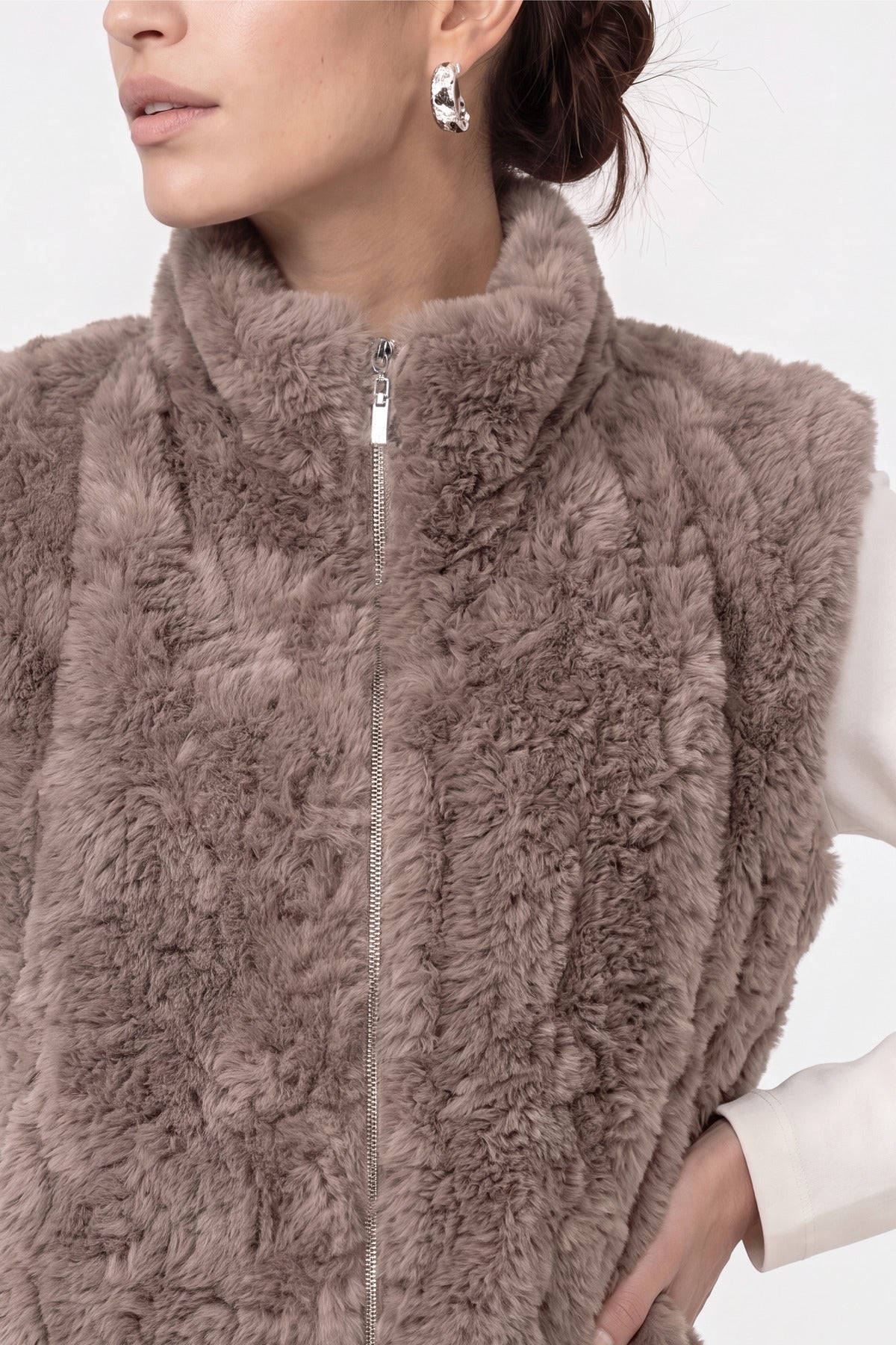 Monari Damen Outdoorwesten  Taupe