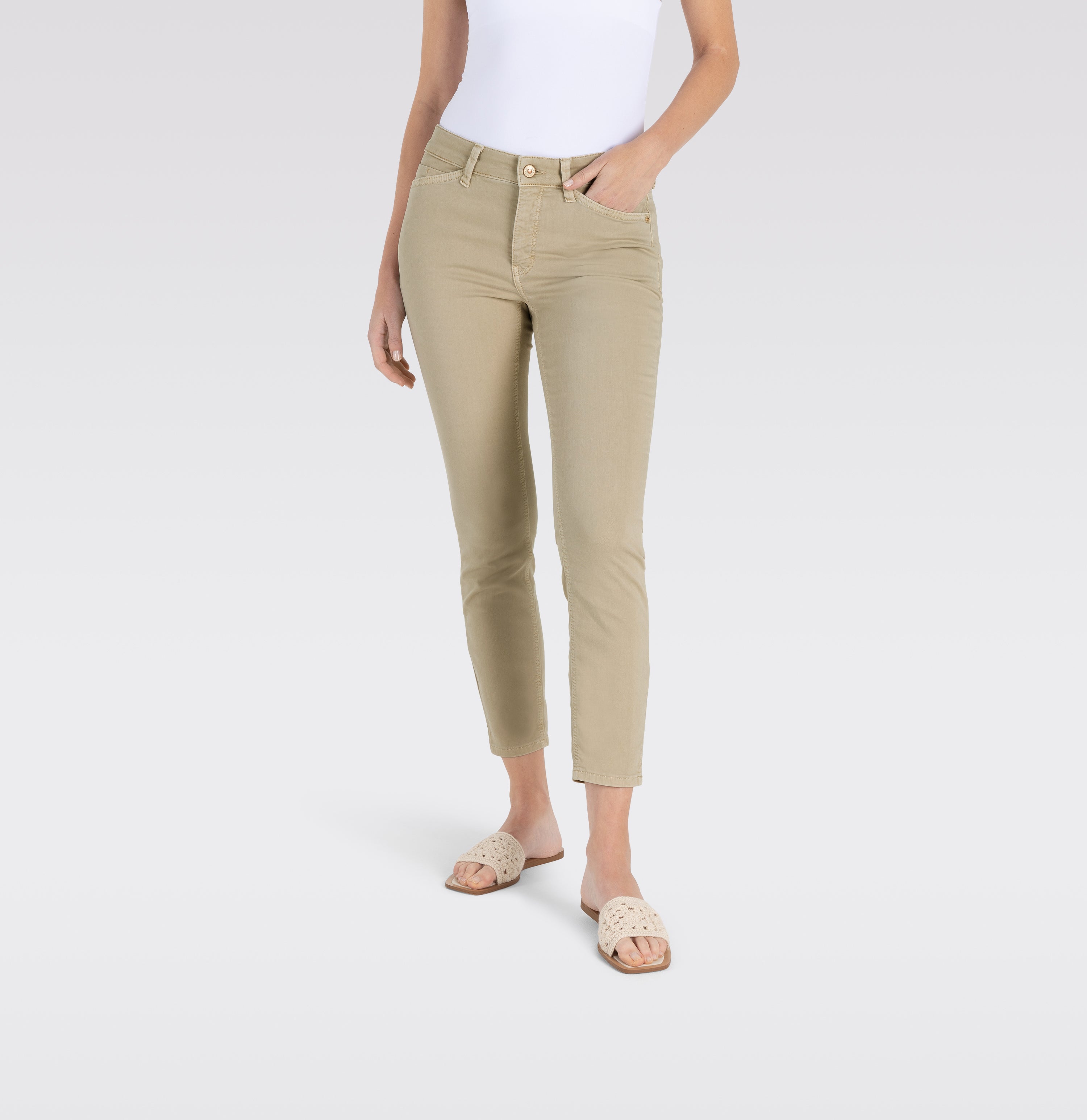 Mac Damen Jeans Smoothly Beige