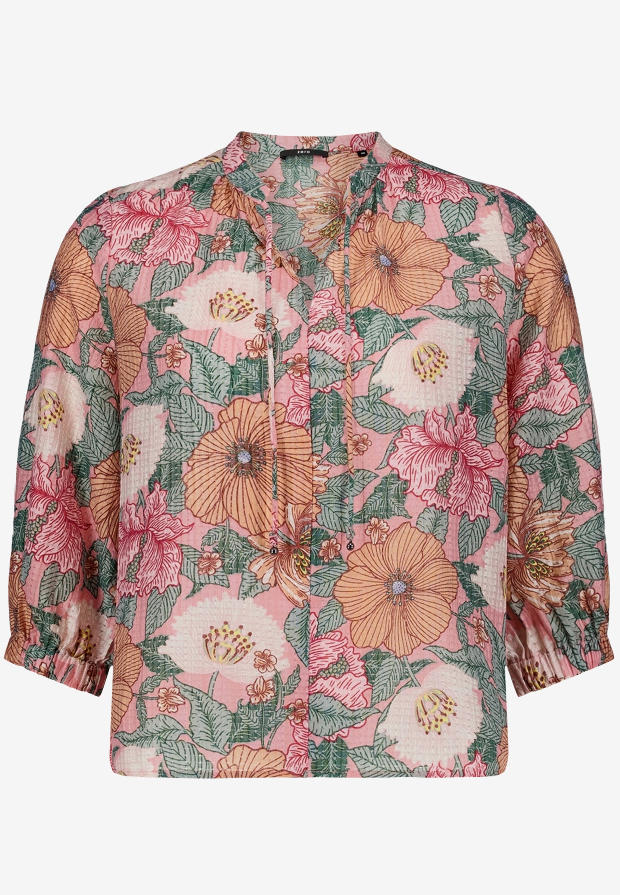 Zero Damen Blusen Rosé/Green