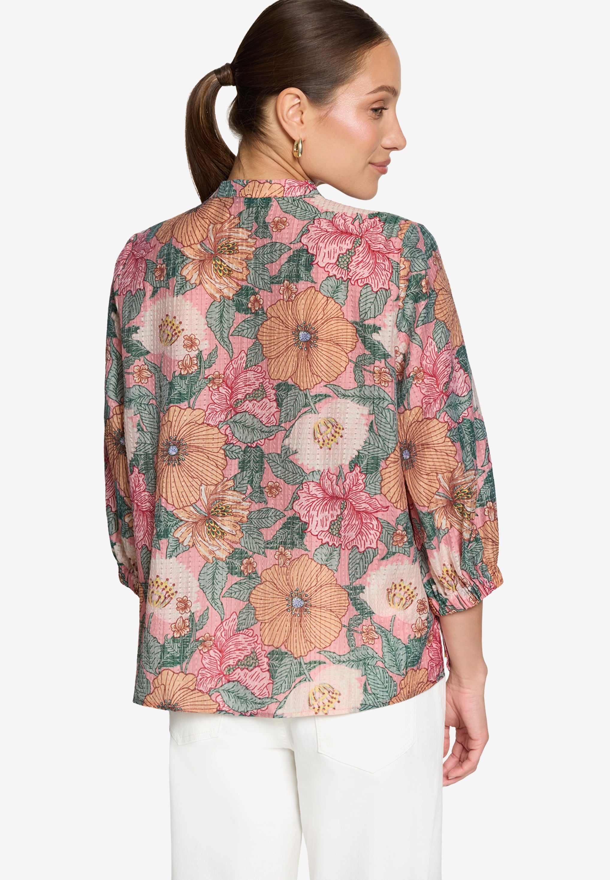 Zero Damen Blusen Rosé/Green