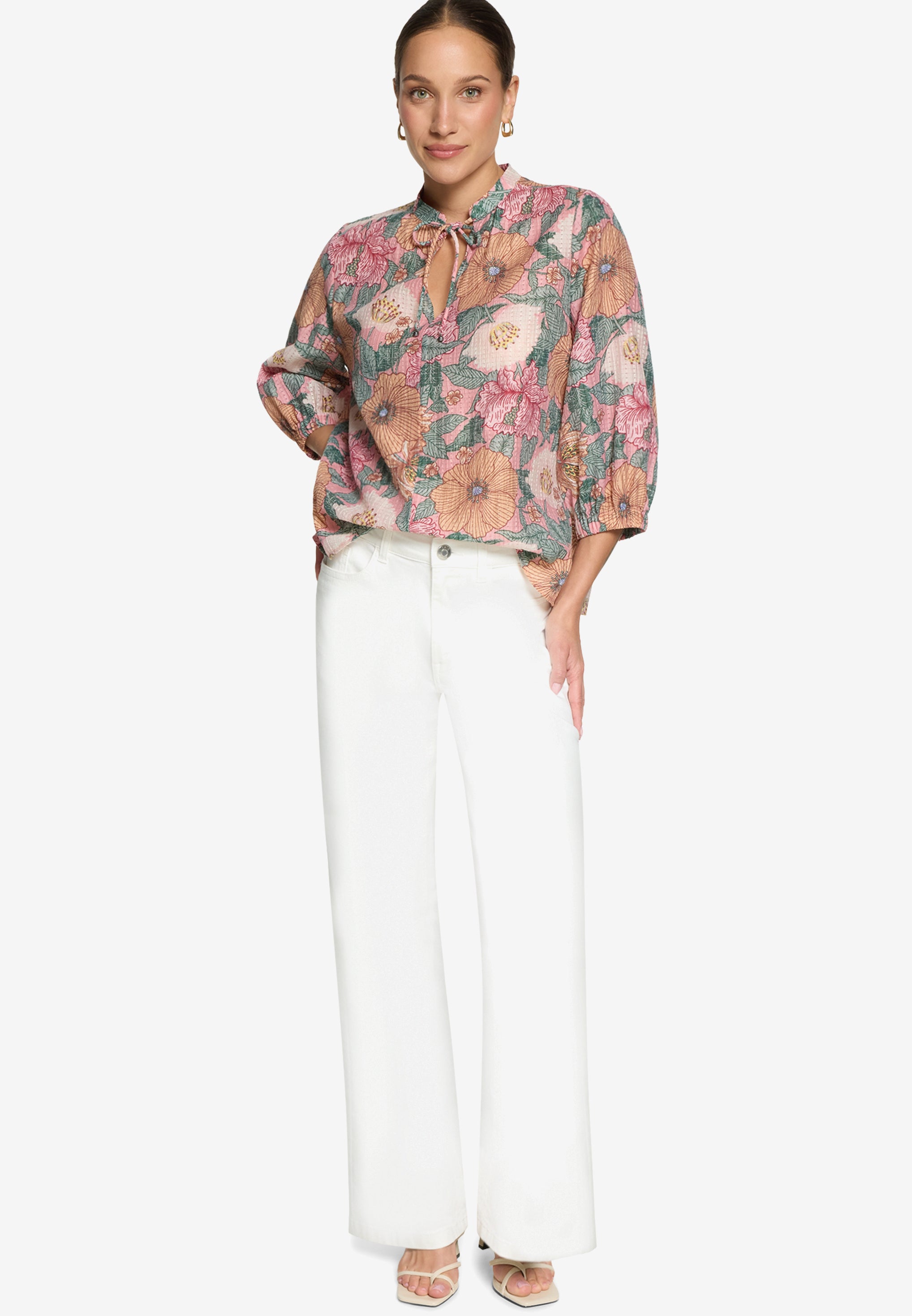 Zero Damen Blusen Rosé/Green