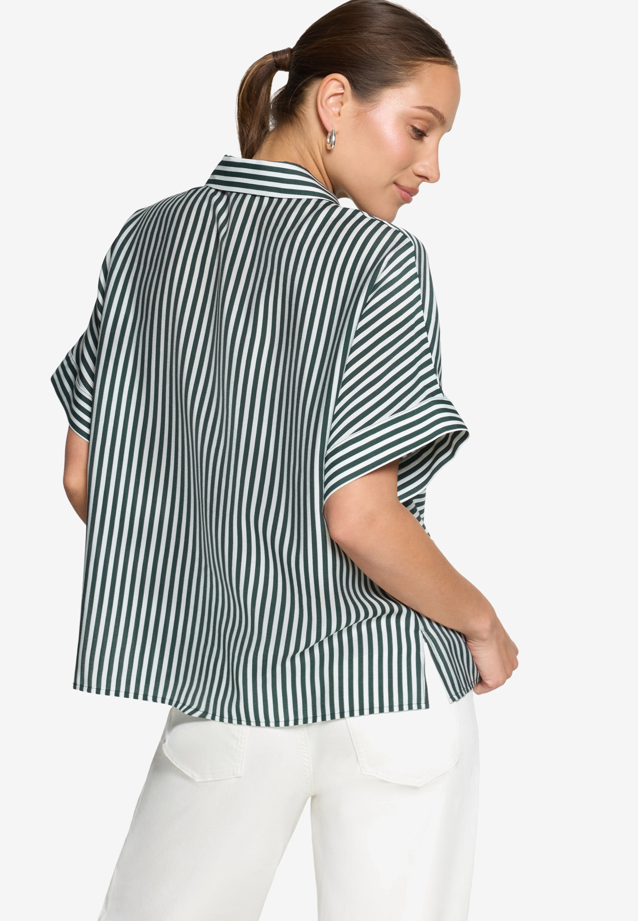 Zero Damen Blusen Green/Cream